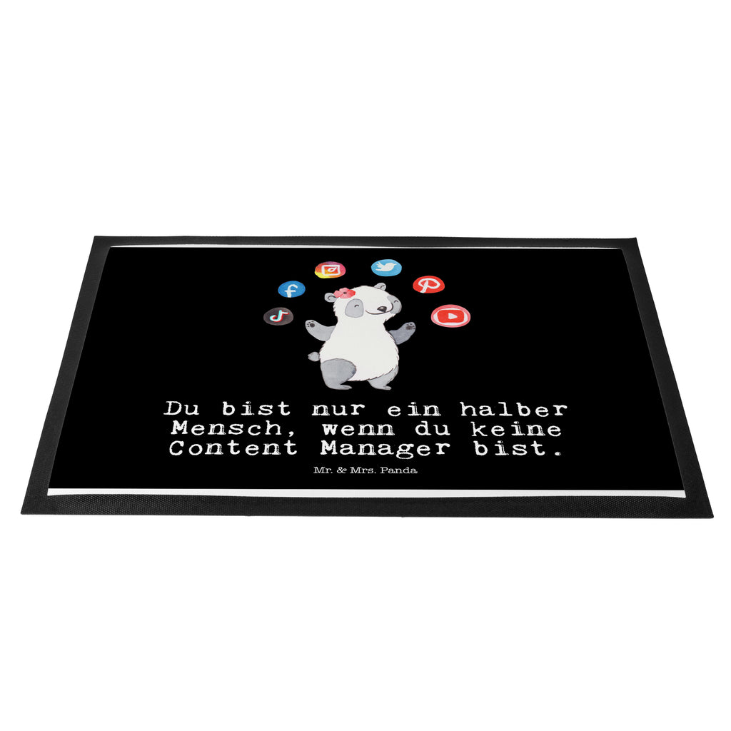 Fußmatte Content Manager mit Herz  Türvorleger, Schmutzmatte, Fußabtreter, Matte, Schmutzfänger, Fußabstreifer, Schmutzfangmatte, Türmatte, Motivfußmatte,  Haustürmatte, Vorleger  Beruf, Ausbildung, Jubiläum, Abschied, Rente, Kollege, Kollegin, Geschenk, Schenken, Arbeitskollege, Mitarbeiter, Firma, Danke, Dankeschön