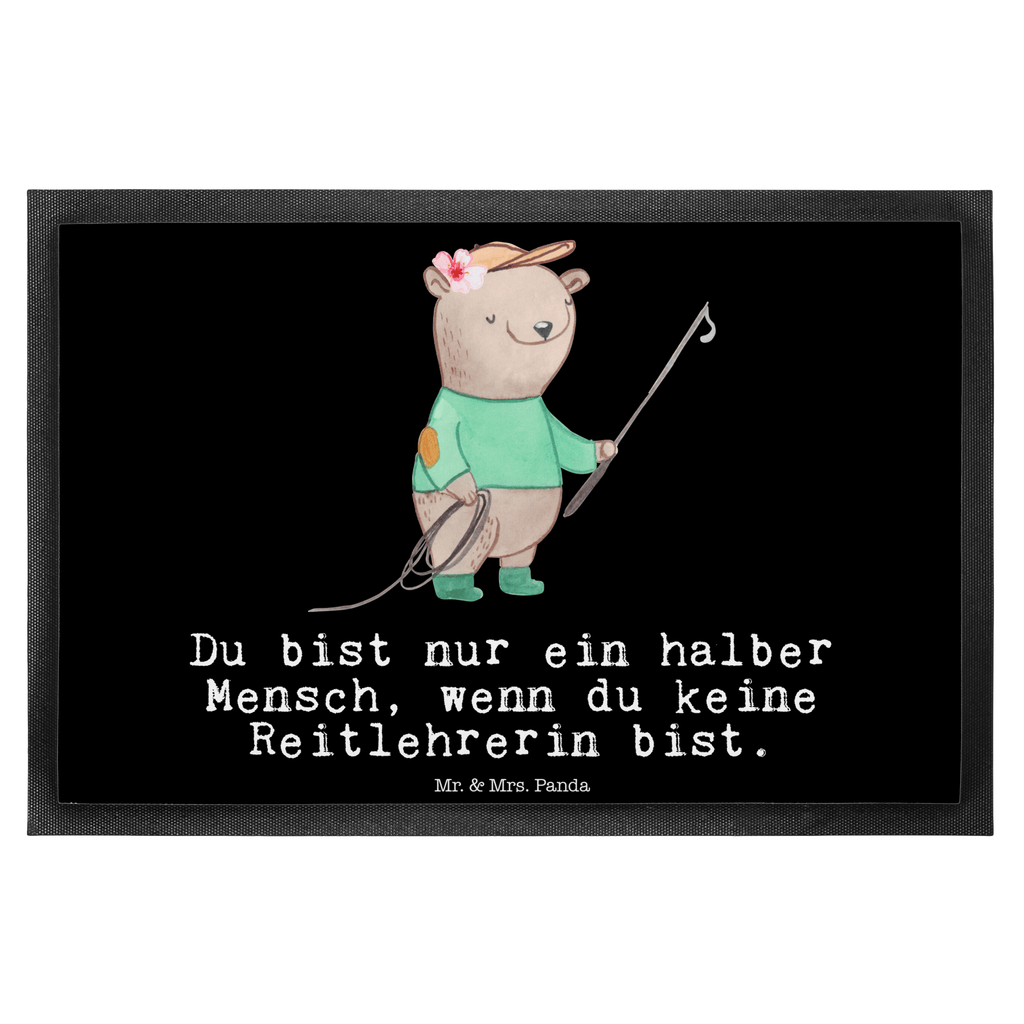 Fußmatte Reitlehrerin mit Herz  Türvorleger, Schmutzmatte, Fußabtreter, Matte, Schmutzfänger, Fußabstreifer, Schmutzfangmatte, Türmatte, Motivfußmatte,  Haustürmatte, Vorleger  Beruf, Ausbildung, Jubiläum, Abschied, Rente, Kollege, Kollegin, Geschenk, Schenken, Arbeitskollege, Mitarbeiter, Firma, Danke, Dankeschön