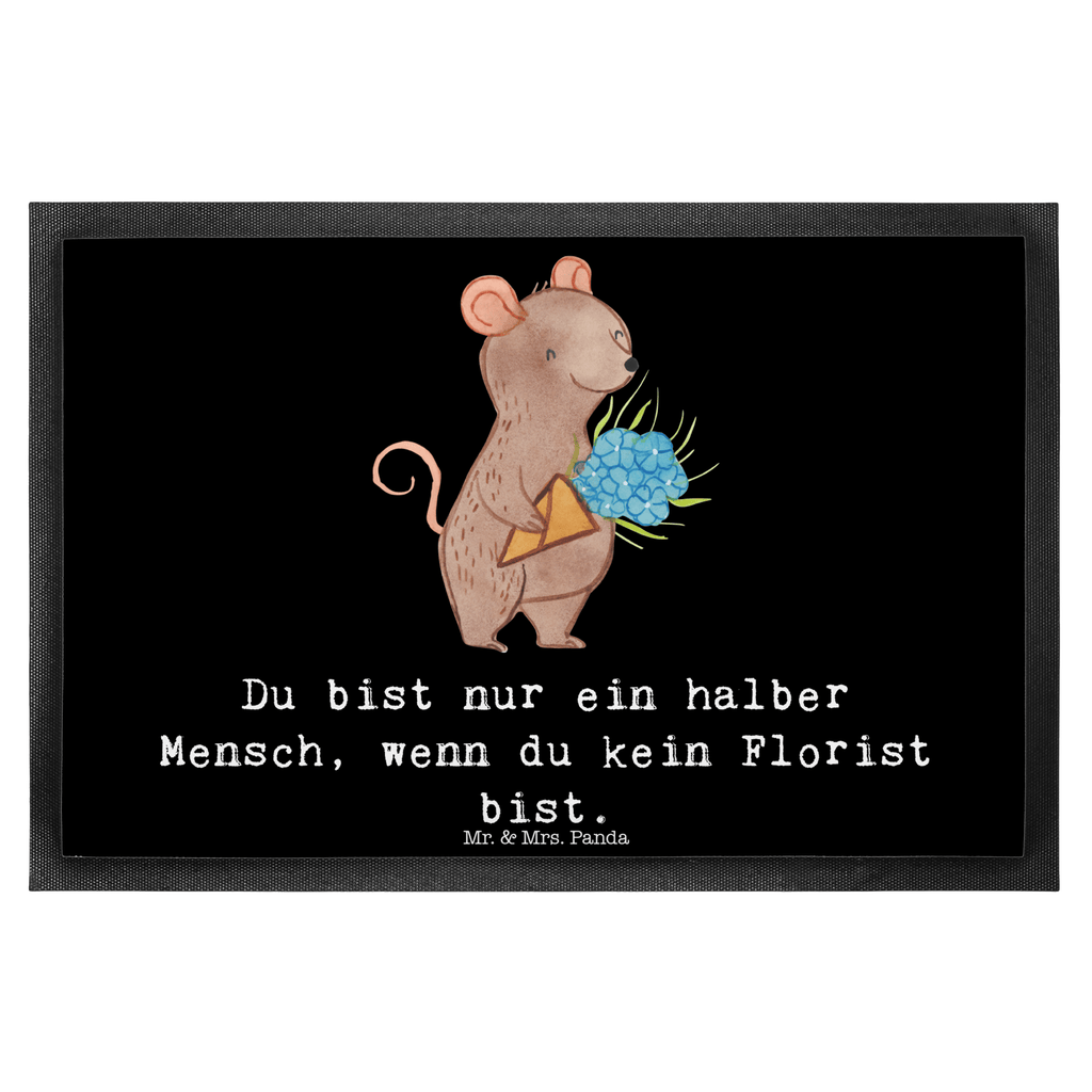 Fußmatte Florist mit Herz Blumenhändler, Florist, Blumenlanden, Ausbildung, Blumenprofi,  Türvorleger, Schmutzmatte, Fußabtreter, Matte, Schmutzfänger, Fußabstreifer, Schmutzfangmatte, Türmatte, Motivfußmatte,  Haustürmatte, Vorleger  Beruf, Ausbildung, Jubiläum, Abschied, Rente, Kollege, Kollegin, Geschenk, Schenken, Arbeitskollege, Mitarbeiter, Firma, Danke, Dankeschön