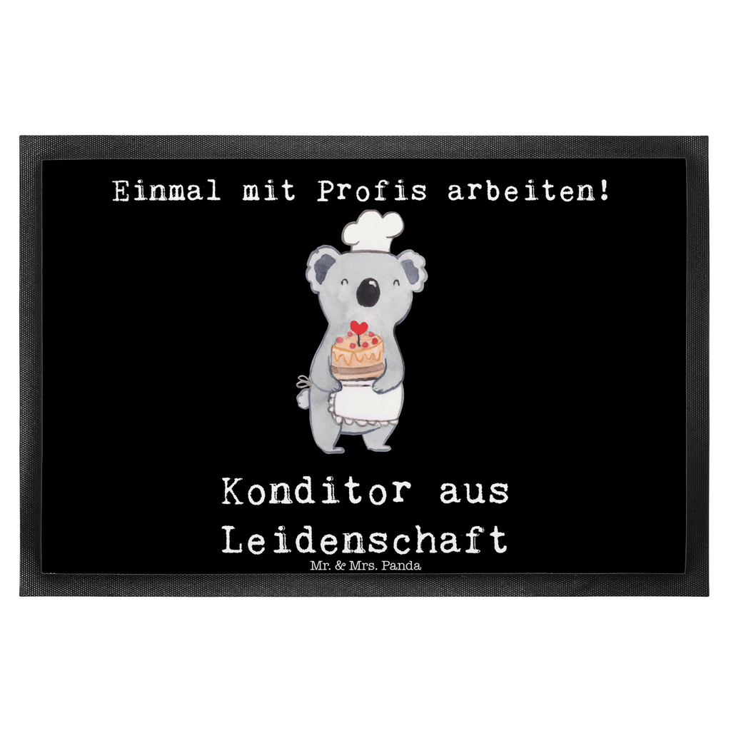 Fußmatte Konditor aus Leidenschaft Türvorleger, Schmutzmatte, Fußabtreter, Matte, Schmutzfänger, Fußabstreifer, Schmutzfangmatte, Türmatte, Motivfußmatte, Haustürmatte, Vorleger, Beruf, Ausbildung, Jubiläum, Abschied, Rente, Kollege, Kollegin, Geschenk, Schenken, Arbeitskollege, Mitarbeiter, Firma, Danke, Dankeschön, Konditor, Kuchenbäcker, Patissier, Confiseur, Bäcker