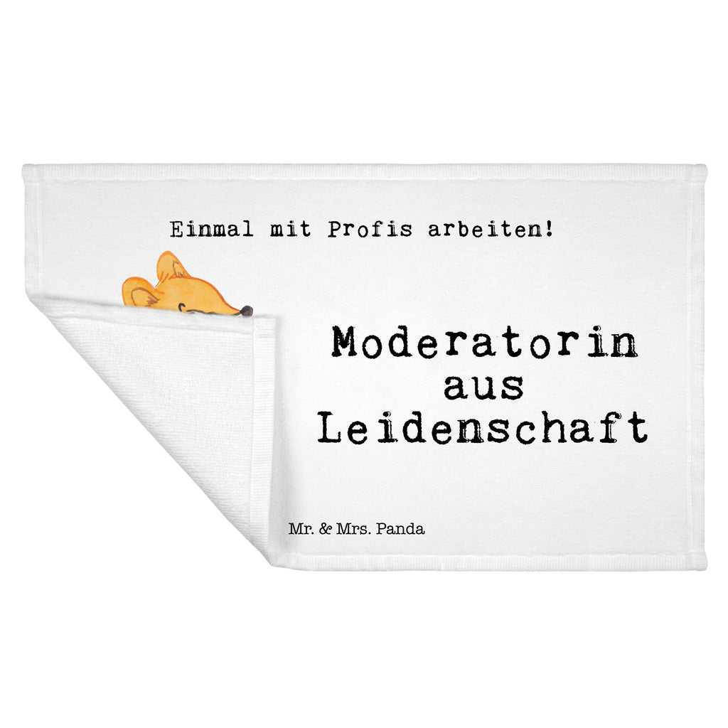 Gäste Handtuch Moderatorin aus Leidenschaft Gästetuch, Reisehandtuch, Sport Handtuch, Frottier, Kinder Handtuch, Beruf, Ausbildung, Jubiläum, Abschied, Rente, Kollege, Kollegin, Geschenk, Schenken, Arbeitskollege, Mitarbeiter, Firma, Danke, Dankeschön