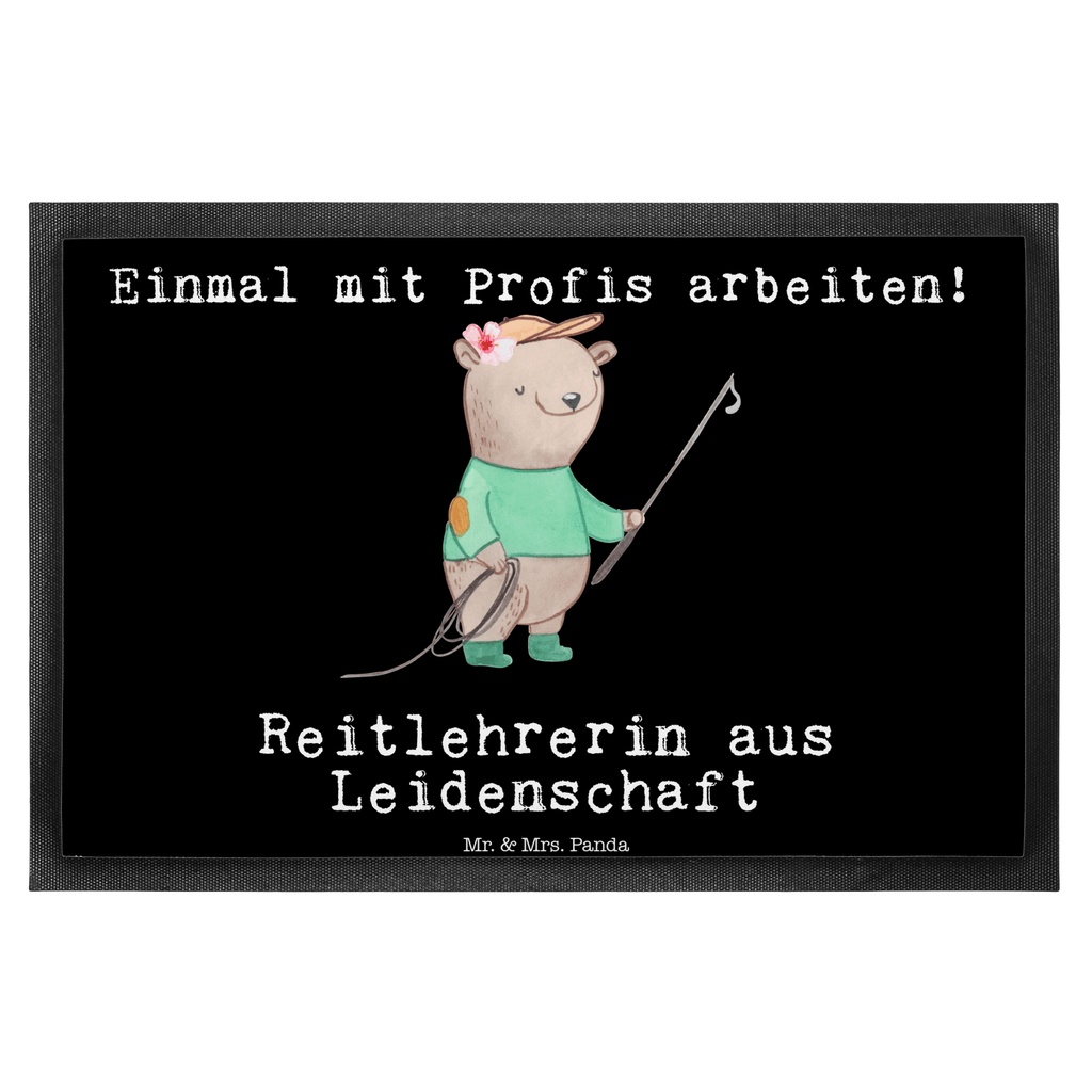 Fußmatte Reitlehrerin aus Leidenschaft Türvorleger, Schmutzmatte, Fußabtreter, Matte, Schmutzfänger, Fußabstreifer, Schmutzfangmatte, Türmatte, Motivfußmatte, Haustürmatte, Vorleger, Beruf, Ausbildung, Jubiläum, Abschied, Rente, Kollege, Kollegin, Geschenk, Schenken, Arbeitskollege, Mitarbeiter, Firma, Danke, Dankeschön