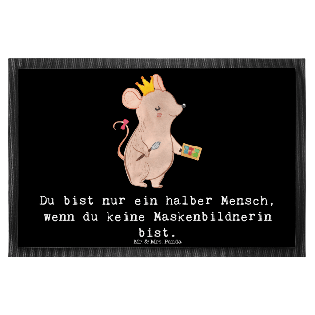 Fußmatte Maskenbildnerin mit Herz Kosmetikerin, Make Up Artist , Maskenbildnerin, Visagistin, Ausbildung, Beauty Salon, Kosmetikstudio,  Eröffnung,  Türvorleger, Schmutzmatte, Fußabtreter, Matte, Schmutzfänger, Fußabstreifer, Schmutzfangmatte, Türmatte, Motivfußmatte,  Haustürmatte, Vorleger  Beruf, Ausbildung, Jubiläum, Abschied, Rente, Kollege, Kollegin, Geschenk, Schenken, Arbeitskollege, Mitarbeiter, Firma, Danke, Dankeschön