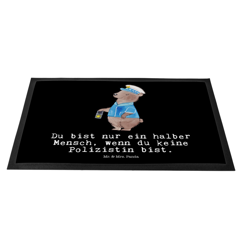 Fußmatte Polizistin mit Herz Polizistin, Polizeibeamtin, Wachfrau, Cop, Polizei, Studium Türvorleger, Schmutzmatte, Fußabtreter, Matte, Schmutzfänger, Fußabstreifer, Schmutzfangmatte, Türmatte, Motivfußmatte,  Haustürmatte, Vorleger  Beruf, Ausbildung, Jubiläum, Abschied, Rente, Kollege, Kollegin, Geschenk, Schenken, Arbeitskollege, Mitarbeiter, Firma, Danke, Dankeschön