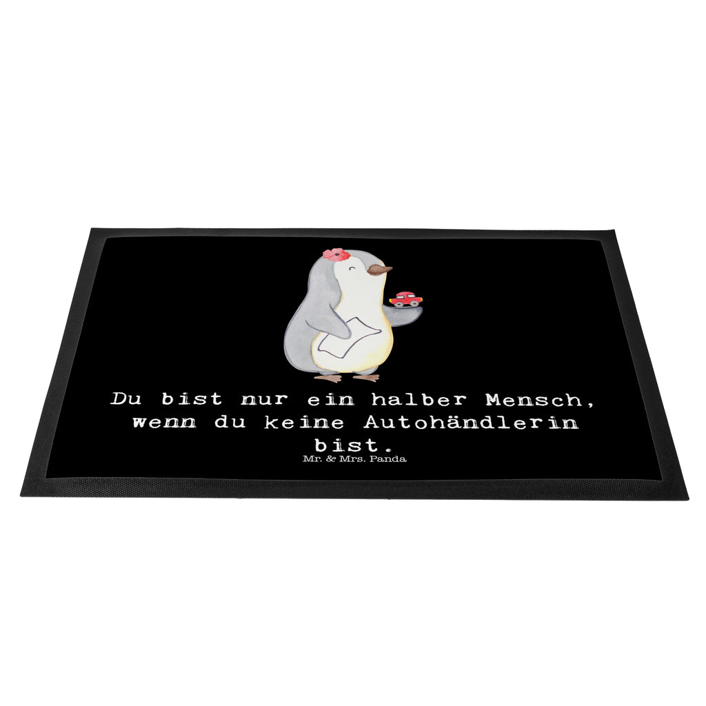 Fußmatte Autohändlerin mit Herz Autohändlerin, Eröffnung Autohaus, Autohandel, Gebrauchtwagenhändlerin, Autoverkäuferin,   Türvorleger, Schmutzmatte, Fußabtreter, Matte, Schmutzfänger, Fußabstreifer, Schmutzfangmatte, Türmatte, Motivfußmatte,  Haustürmatte, Vorleger  Beruf, Ausbildung, Jubiläum, Abschied, Rente, Kollege, Kollegin, Geschenk, Schenken, Arbeitskollege, Mitarbeiter, Firma, Danke, Dankeschön