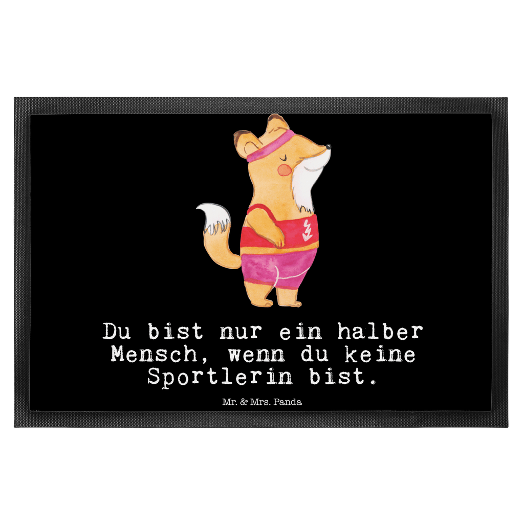 Fußmatte Sportlerin mit Herz  Türvorleger, Schmutzmatte, Fußabtreter, Matte, Schmutzfänger, Fußabstreifer, Schmutzfangmatte, Türmatte, Motivfußmatte,  Haustürmatte, Vorleger  Beruf, Ausbildung, Jubiläum, Abschied, Rente, Kollege, Kollegin, Geschenk, Schenken, Arbeitskollege, Mitarbeiter, Firma, Danke, Dankeschön