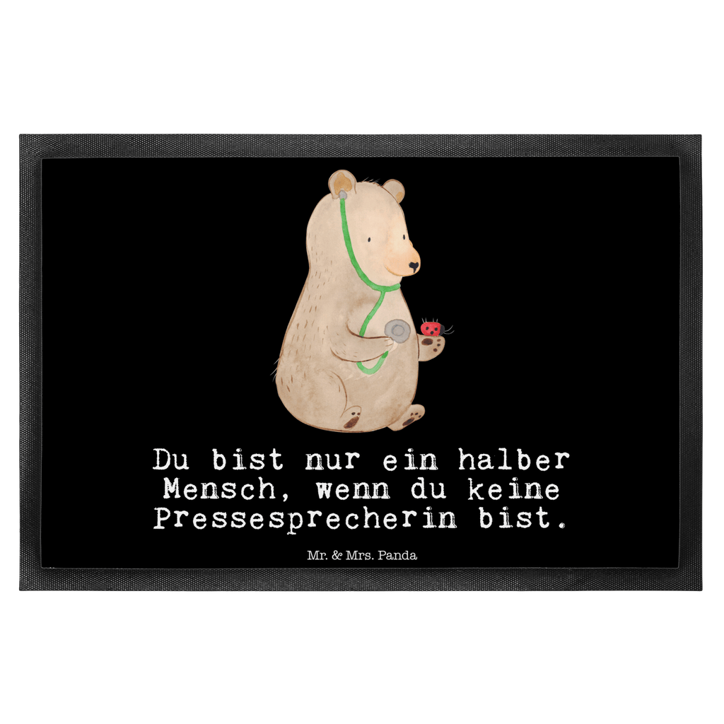 Fußmatte Pressesprecherin mit Herz  Türvorleger, Schmutzmatte, Fußabtreter, Matte, Schmutzfänger, Fußabstreifer, Schmutzfangmatte, Türmatte, Motivfußmatte,  Haustürmatte, Vorleger  Beruf, Ausbildung, Jubiläum, Abschied, Rente, Kollege, Kollegin, Geschenk, Schenken, Arbeitskollege, Mitarbeiter, Firma, Danke, Dankeschön