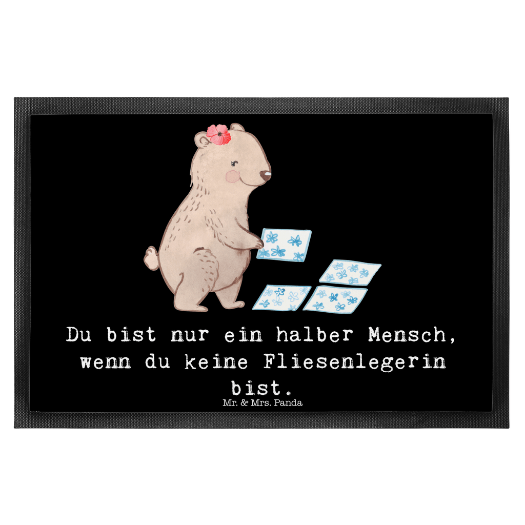 Fußmatte Fliesenlegerin mit Herz Fliesenlegerin, Gesellenprüfung, Fliesenlegermeisterin, Fliesenlegerbetrieb, Fliesenfachhandel,  Handwerk Türvorleger, Schmutzmatte, Fußabtreter, Matte, Schmutzfänger, Fußabstreifer, Schmutzfangmatte, Türmatte, Motivfußmatte,  Haustürmatte, Vorleger  Beruf, Ausbildung, Jubiläum, Abschied, Rente, Kollege, Kollegin, Geschenk, Schenken, Arbeitskollege, Mitarbeiter, Firma, Danke, Dankeschön