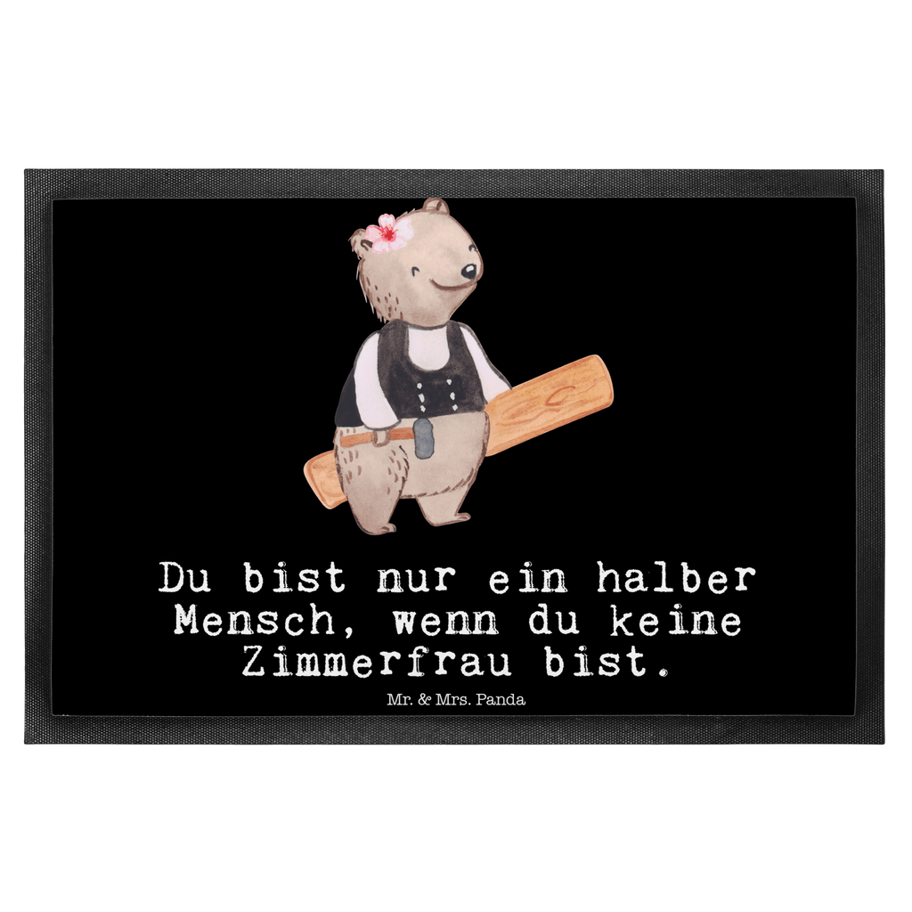 Fußmatte Zimmerfrau mit Herz  Türvorleger, Schmutzmatte, Fußabtreter, Matte, Schmutzfänger, Fußabstreifer, Schmutzfangmatte, Türmatte, Motivfußmatte,  Haustürmatte, Vorleger  Beruf, Ausbildung, Jubiläum, Abschied, Rente, Kollege, Kollegin, Geschenk, Schenken, Arbeitskollege, Mitarbeiter, Firma, Danke, Dankeschön