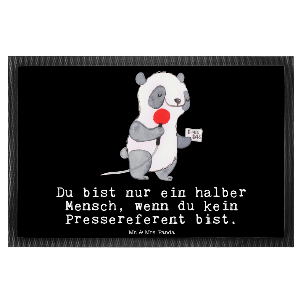 Fußmatte Pressereferent mit Herz Pressereferent, Pressemitarbeiter, Presseagentur, Studium,  Türvorleger, Schmutzmatte, Fußabtreter, Matte, Schmutzfänger, Fußabstreifer, Schmutzfangmatte, Türmatte, Motivfußmatte,  Haustürmatte, Vorleger  Beruf, Ausbildung, Jubiläum, Abschied, Rente, Kollege, Kollegin, Geschenk, Schenken, Arbeitskollege, Mitarbeiter, Firma, Danke, Dankeschön