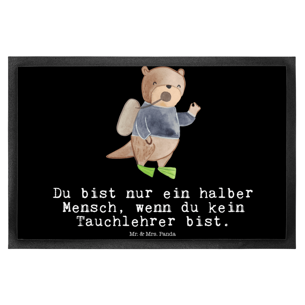 Fußmatte Tauchlehrer mit Herz  Türvorleger, Schmutzmatte, Fußabtreter, Matte, Schmutzfänger, Fußabstreifer, Schmutzfangmatte, Türmatte, Motivfußmatte,  Haustürmatte, Vorleger  Beruf, Ausbildung, Jubiläum, Abschied, Rente, Kollege, Kollegin, Geschenk, Schenken, Arbeitskollege, Mitarbeiter, Firma, Danke, Dankeschön
