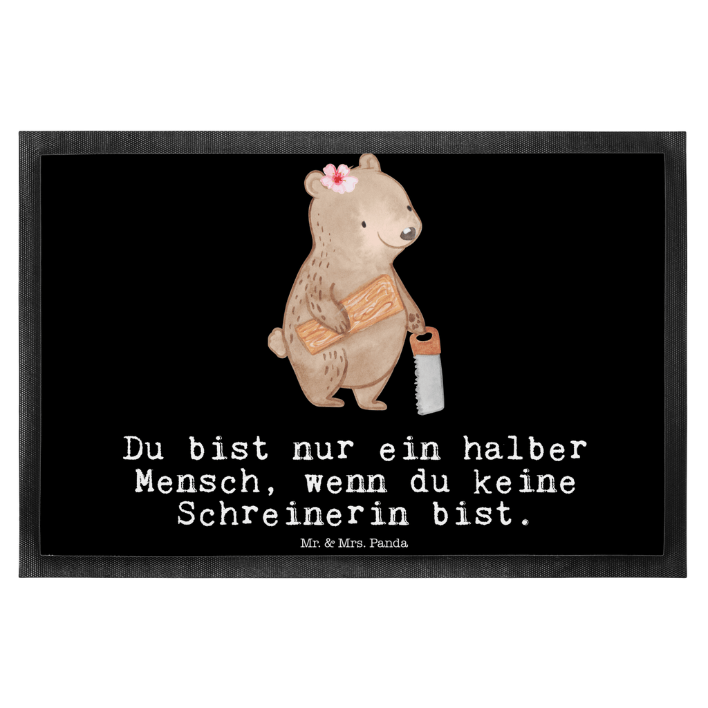 Fußmatte Schreinerin mit Herz  Türvorleger, Schmutzmatte, Fußabtreter, Matte, Schmutzfänger, Fußabstreifer, Schmutzfangmatte, Türmatte, Motivfußmatte,  Haustürmatte, Vorleger  Beruf, Ausbildung, Jubiläum, Abschied, Rente, Kollege, Kollegin, Geschenk, Schenken, Arbeitskollege, Mitarbeiter, Firma, Danke, Dankeschön