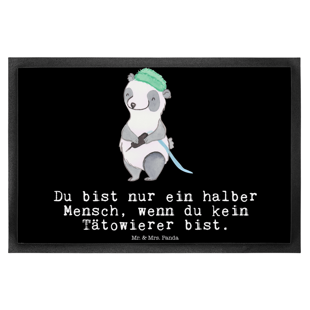 Fußmatte Tätowierer mit Herz  Türvorleger, Schmutzmatte, Fußabtreter, Matte, Schmutzfänger, Fußabstreifer, Schmutzfangmatte, Türmatte, Motivfußmatte,  Haustürmatte, Vorleger  Beruf, Ausbildung, Jubiläum, Abschied, Rente, Kollege, Kollegin, Geschenk, Schenken, Arbeitskollege, Mitarbeiter, Firma, Danke, Dankeschön