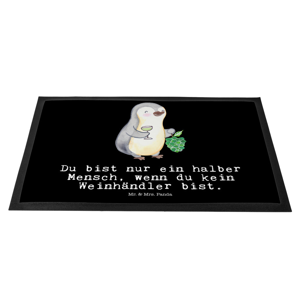 Fußmatte Weinhändler mit Herz  Türvorleger, Schmutzmatte, Fußabtreter, Matte, Schmutzfänger, Fußabstreifer, Schmutzfangmatte, Türmatte, Motivfußmatte,  Haustürmatte, Vorleger  Beruf, Ausbildung, Jubiläum, Abschied, Rente, Kollege, Kollegin, Geschenk, Schenken, Arbeitskollege, Mitarbeiter, Firma, Danke, Dankeschön