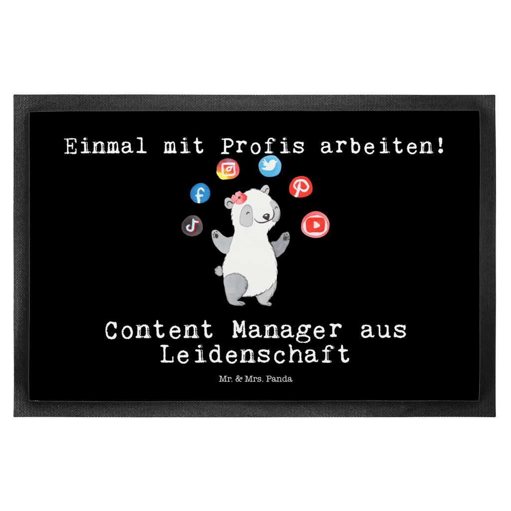 Fußmatte Content Manager aus Leidenschaft  Türvorleger, Schmutzmatte, Fußabtreter, Matte, Schmutzfänger, Fußabstreifer, Schmutzfangmatte, Türmatte, Motivfußmatte,  Haustürmatte, Vorleger  Beruf, Ausbildung, Jubiläum, Abschied, Rente, Kollege, Kollegin, Geschenk, Schenken, Arbeitskollege, Mitarbeiter, Firma, Danke, Dankeschön