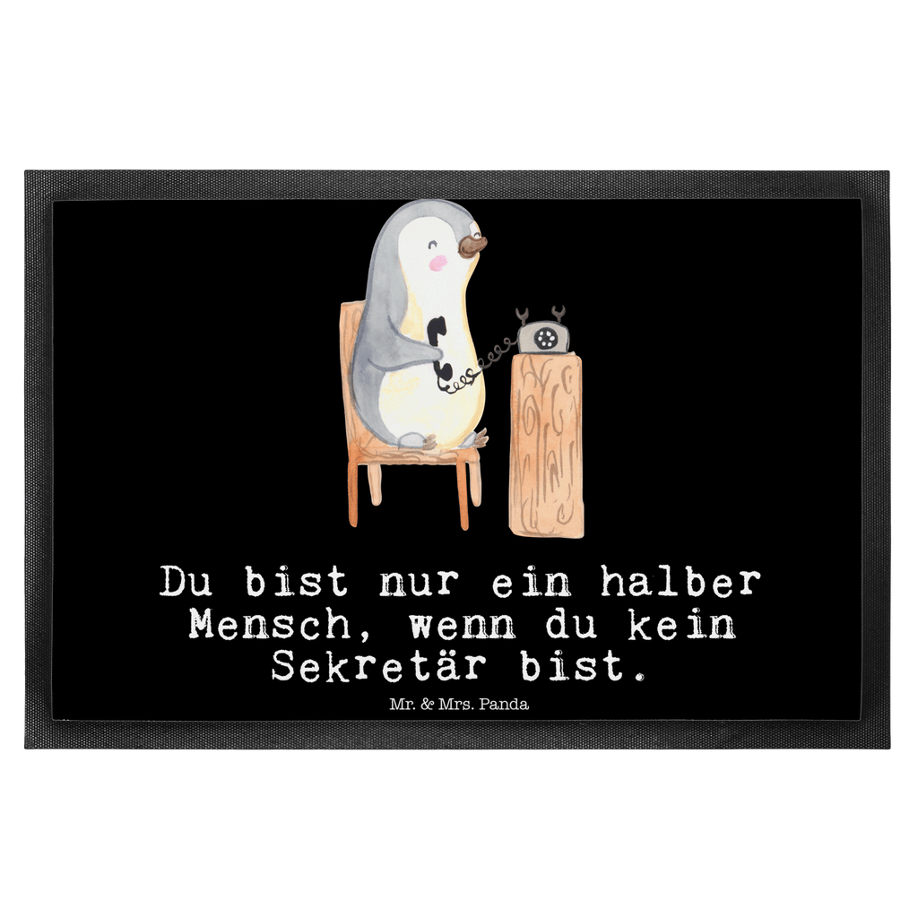 Fußmatte Sekretär mit Herz  Türvorleger, Schmutzmatte, Fußabtreter, Matte, Schmutzfänger, Fußabstreifer, Schmutzfangmatte, Türmatte, Motivfußmatte,  Haustürmatte, Vorleger  Beruf, Ausbildung, Jubiläum, Abschied, Rente, Kollege, Kollegin, Geschenk, Schenken, Arbeitskollege, Mitarbeiter, Firma, Danke, Dankeschön
