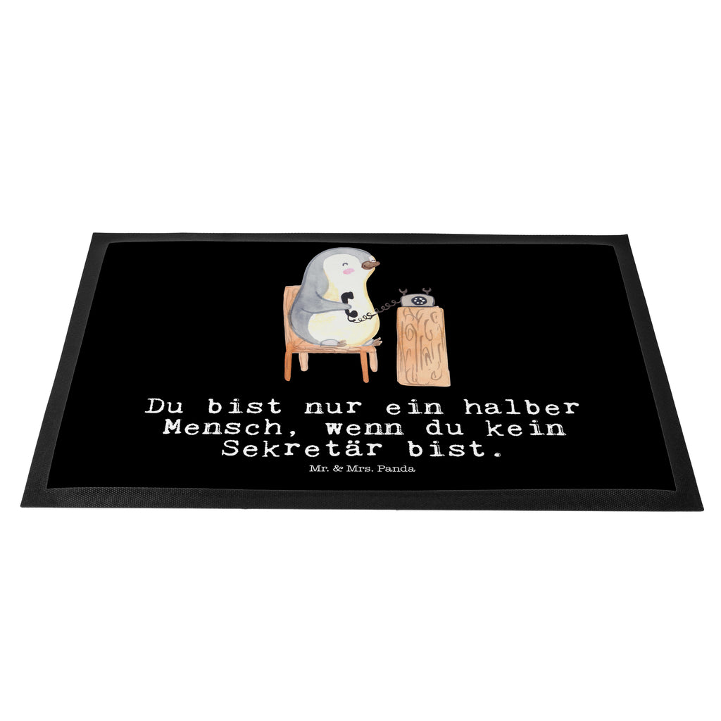 Fußmatte Sekretär mit Herz  Türvorleger, Schmutzmatte, Fußabtreter, Matte, Schmutzfänger, Fußabstreifer, Schmutzfangmatte, Türmatte, Motivfußmatte,  Haustürmatte, Vorleger  Beruf, Ausbildung, Jubiläum, Abschied, Rente, Kollege, Kollegin, Geschenk, Schenken, Arbeitskollege, Mitarbeiter, Firma, Danke, Dankeschön
