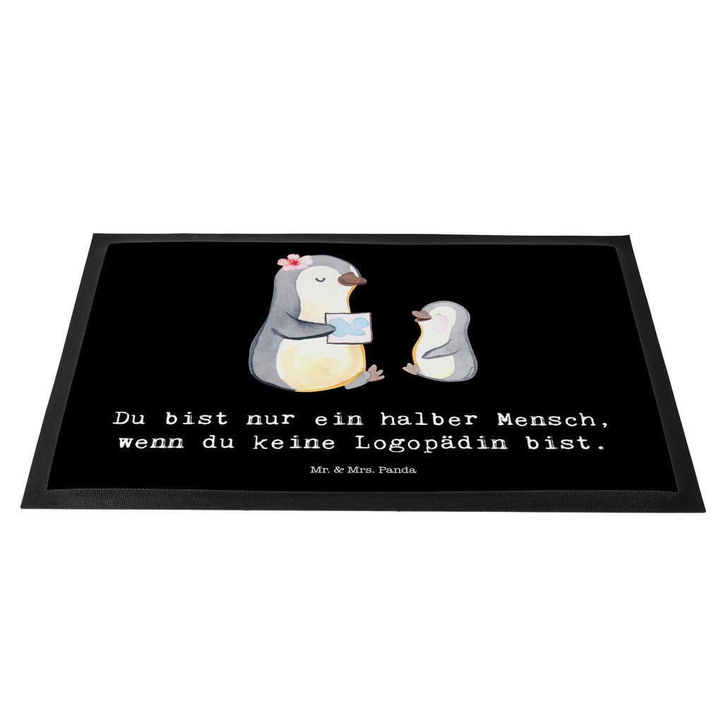 Fußmatte Logopädin mit Herz Logopädin, Logopädie, Ausbildung, Studium,  Türvorleger, Schmutzmatte, Fußabtreter, Matte, Schmutzfänger, Fußabstreifer, Schmutzfangmatte, Türmatte, Motivfußmatte,  Haustürmatte, Vorleger  Beruf, Ausbildung, Jubiläum, Abschied, Rente, Kollege, Kollegin, Geschenk, Schenken, Arbeitskollege, Mitarbeiter, Firma, Danke, Dankeschön