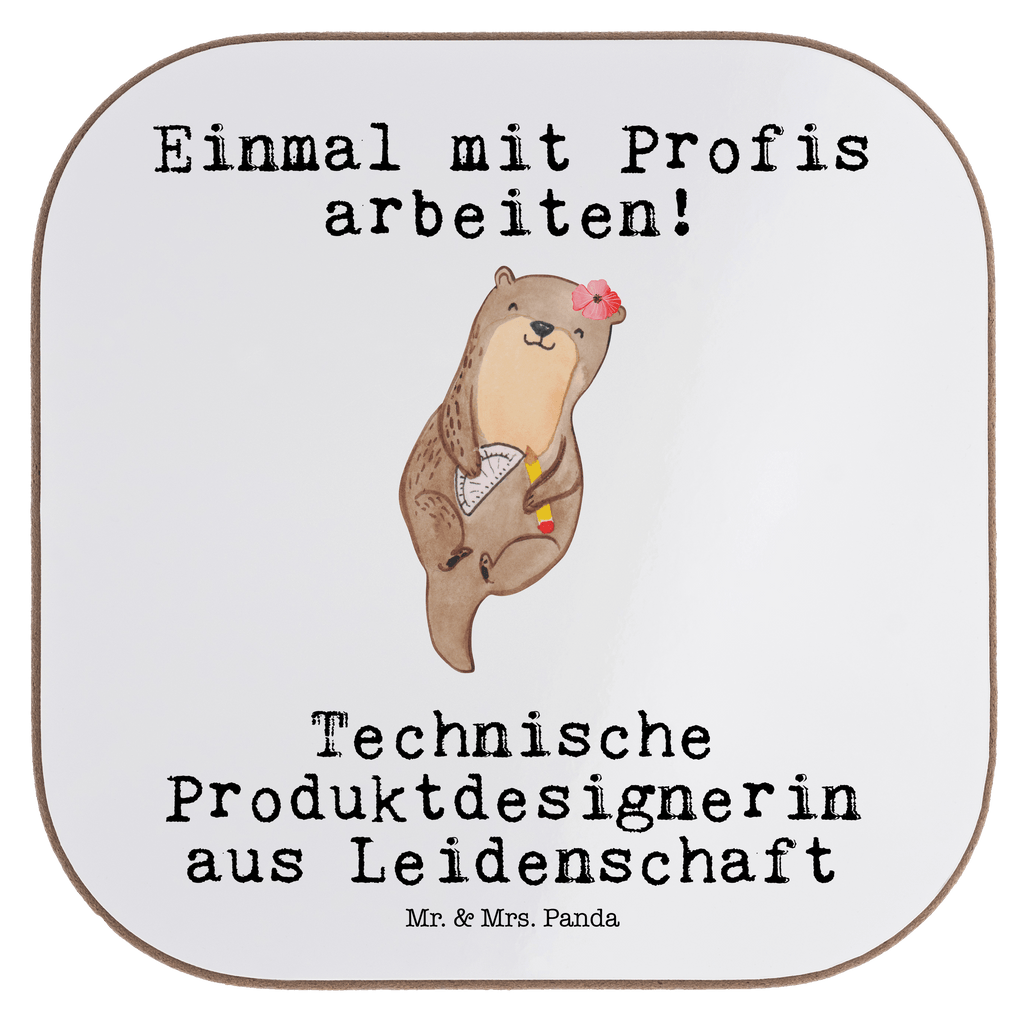 Quadratische Untersetzer Technische Produktdesignerin aus Leidenschaft Bierdeckel, Glasuntersetzer, Untersetzer Gläser, Getränkeuntersetzer, Beruf, Ausbildung, Jubiläum, Abschied, Rente, Kollege, Kollegin, Geschenk, Schenken, Arbeitskollege, Mitarbeiter, Firma, Danke, Dankeschön