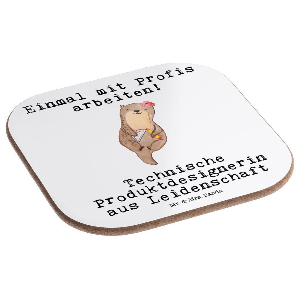 Quadratische Untersetzer Technische Produktdesignerin aus Leidenschaft Bierdeckel, Glasuntersetzer, Untersetzer Gläser, Getränkeuntersetzer, Beruf, Ausbildung, Jubiläum, Abschied, Rente, Kollege, Kollegin, Geschenk, Schenken, Arbeitskollege, Mitarbeiter, Firma, Danke, Dankeschön