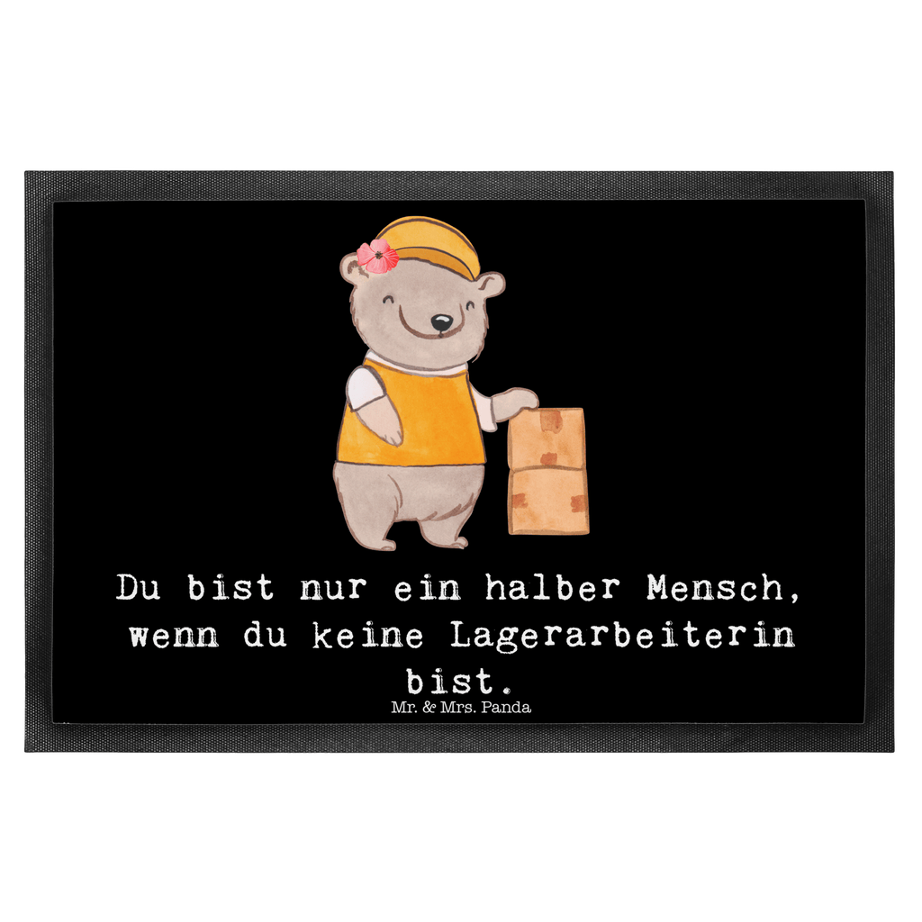 Fußmatte Lagerarbeiterin mit Herz Lagerarbeiterin, Fachlageristin, Lageristin, Lagerverwalterin, Ausbildung,  Türvorleger, Schmutzmatte, Fußabtreter, Matte, Schmutzfänger, Fußabstreifer, Schmutzfangmatte, Türmatte, Motivfußmatte,  Haustürmatte, Vorleger  Beruf, Ausbildung, Jubiläum, Abschied, Rente, Kollege, Kollegin, Geschenk, Schenken, Arbeitskollege, Mitarbeiter, Firma, Danke, Dankeschön