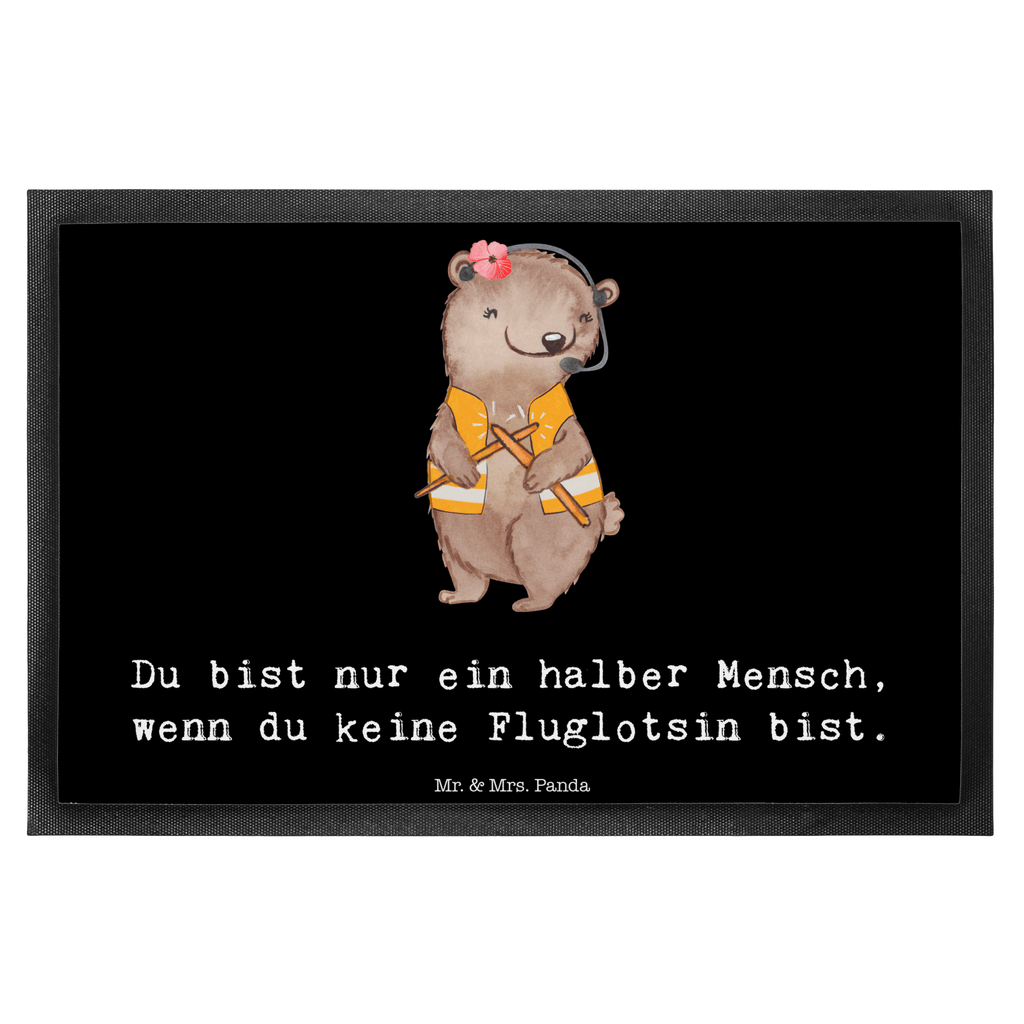 Fußmatte Fluglotsin mit Herz Fluglotsin, Flugverkehrsleiterin, Luftfahrtpersonal, Ausbildung, Flugsicherung,  Türvorleger, Schmutzmatte, Fußabtreter, Matte, Schmutzfänger, Fußabstreifer, Schmutzfangmatte, Türmatte, Motivfußmatte,  Haustürmatte, Vorleger  Beruf, Ausbildung, Jubiläum, Abschied, Rente, Kollege, Kollegin, Geschenk, Schenken, Arbeitskollege, Mitarbeiter, Firma, Danke, Dankeschön