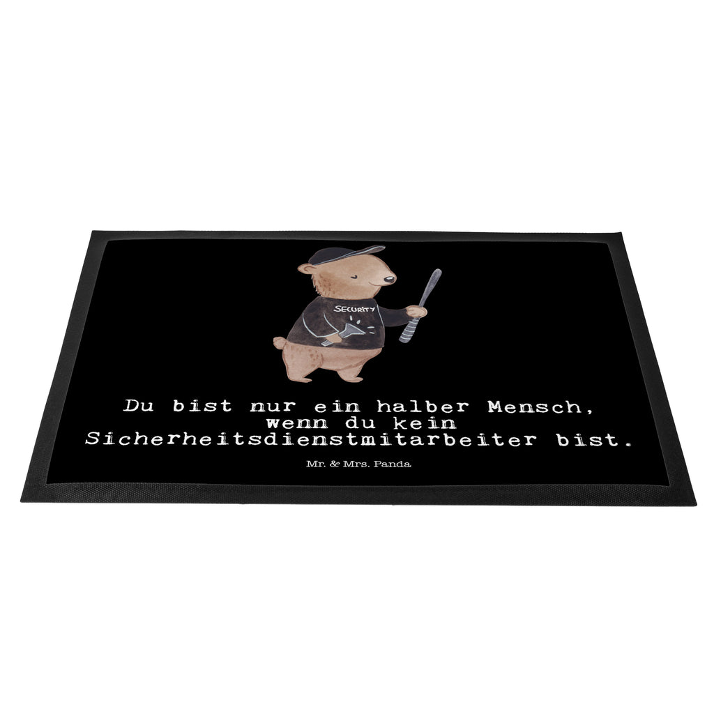 Fußmatte Sicherheitsdienstmitarbeiter mit Herz Türvorleger, Schmutzmatte, Fußabtreter, Matte, Schmutzfänger, Fußabstreifer, Schmutzfangmatte, Türmatte, Motivfußmatte, Haustürmatte, Vorleger, Beruf, Ausbildung, Jubiläum, Abschied, Rente, Kollege, Kollegin, Geschenk, Schenken, Arbeitskollege, Mitarbeiter, Firma, Danke, Dankeschön