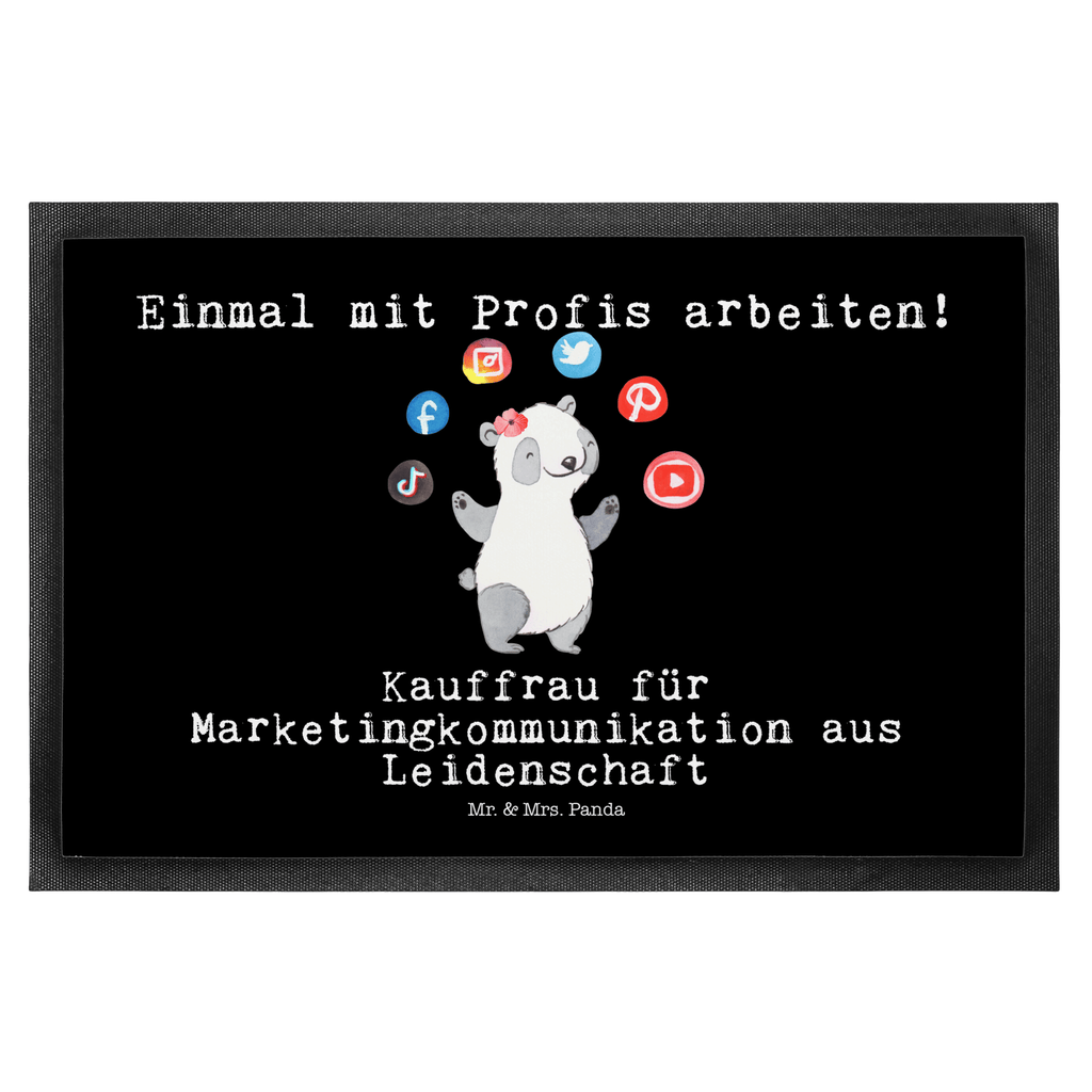 Fußmatte Kauffrau für Marketingkommunikation aus Leidenschaft Abschlussprüfung, Kauffrau für Spedition und Logistikdienstleistung, Ausbildungsgeschenk,  Logistikerin, Speditionsmitarbeiterin,  Türvorleger, Schmutzmatte, Fußabtreter, Matte, Schmutzfänger, Fußabstreifer, Schmutzfangmatte, Türmatte, Motivfußmatte,  Haustürmatte, Vorleger  Beruf, Ausbildung, Jubiläum, Abschied, Rente, Kollege, Kollegin, Geschenk, Schenken, Arbeitskollege, Mitarbeiter, Firma, Danke, Dankeschön