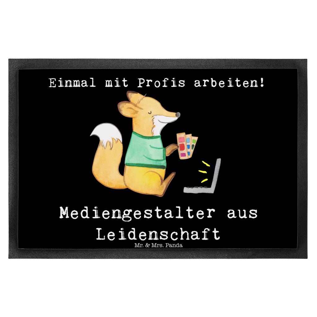 Fußmatte Mediengestalter aus Leidenschaft Grafiker, Designer, Mediengestalter, Grafikdesigner, Türvorleger, Schmutzmatte, Fußabtreter, Matte, Schmutzfänger, Fußabstreifer, Schmutzfangmatte, Türmatte, Motivfußmatte,  Haustürmatte, Vorleger  Beruf, Ausbildung, Jubiläum, Abschied, Rente, Kollege, Kollegin, Geschenk, Schenken, Arbeitskollege, Mitarbeiter, Firma, Danke, Dankeschön