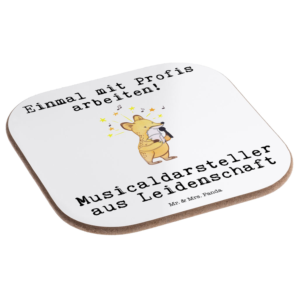 Quadratische Untersetzer Musicaldarsteller aus Leidenschaft Bierdeckel, Glasuntersetzer, Untersetzer Gläser, Getränkeuntersetzer, Beruf, Ausbildung, Jubiläum, Abschied, Rente, Kollege, Kollegin, Geschenk, Schenken, Arbeitskollege, Mitarbeiter, Firma, Danke, Dankeschön
