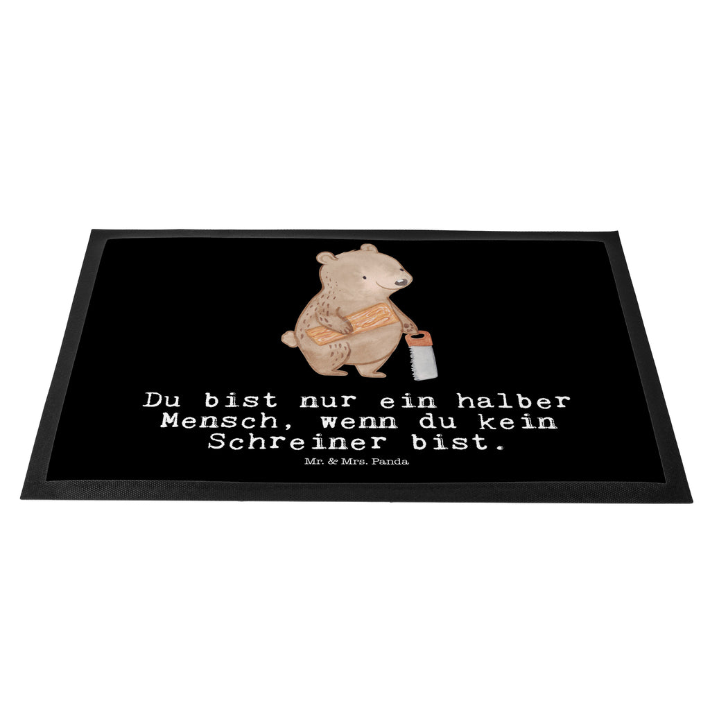 Fußmatte Schreiner mit Herz  Türvorleger, Schmutzmatte, Fußabtreter, Matte, Schmutzfänger, Fußabstreifer, Schmutzfangmatte, Türmatte, Motivfußmatte,  Haustürmatte, Vorleger  Beruf, Ausbildung, Jubiläum, Abschied, Rente, Kollege, Kollegin, Geschenk, Schenken, Arbeitskollege, Mitarbeiter, Firma, Danke, Dankeschön
