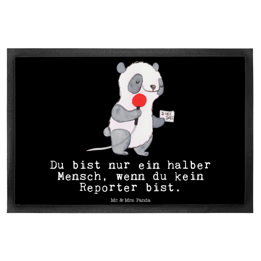 Fußmatte Reporter mit Herz  Türvorleger, Schmutzmatte, Fußabtreter, Matte, Schmutzfänger, Fußabstreifer, Schmutzfangmatte, Türmatte, Motivfußmatte,  Haustürmatte, Vorleger  Beruf, Ausbildung, Jubiläum, Abschied, Rente, Kollege, Kollegin, Geschenk, Schenken, Arbeitskollege, Mitarbeiter, Firma, Danke, Dankeschön