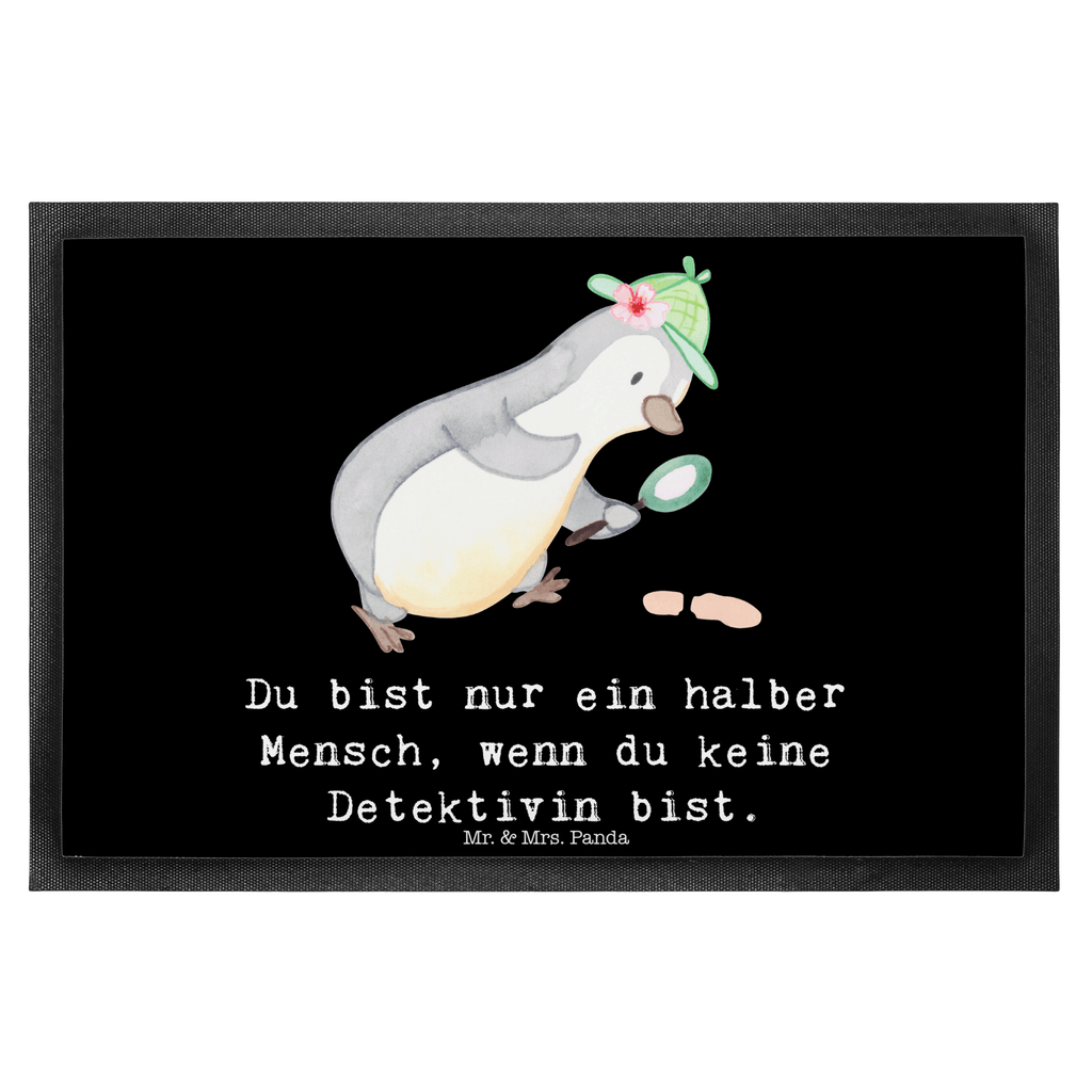 Fußmatte Detektivin mit Herz Detektivin, Ermittlerin, Agentin, Privatdetektei, Berufsdetektivin, Wirtschaftsdetektei, Detektivausbildung, Spurensuche, Türvorleger, Schmutzmatte, Fußabtreter, Matte, Schmutzfänger, Fußabstreifer, Schmutzfangmatte, Türmatte, Motivfußmatte,  Haustürmatte, Vorleger  Beruf, Ausbildung, Jubiläum, Abschied, Rente, Kollege, Kollegin, Geschenk, Schenken, Arbeitskollege, Mitarbeiter, Firma, Danke, Dankeschön