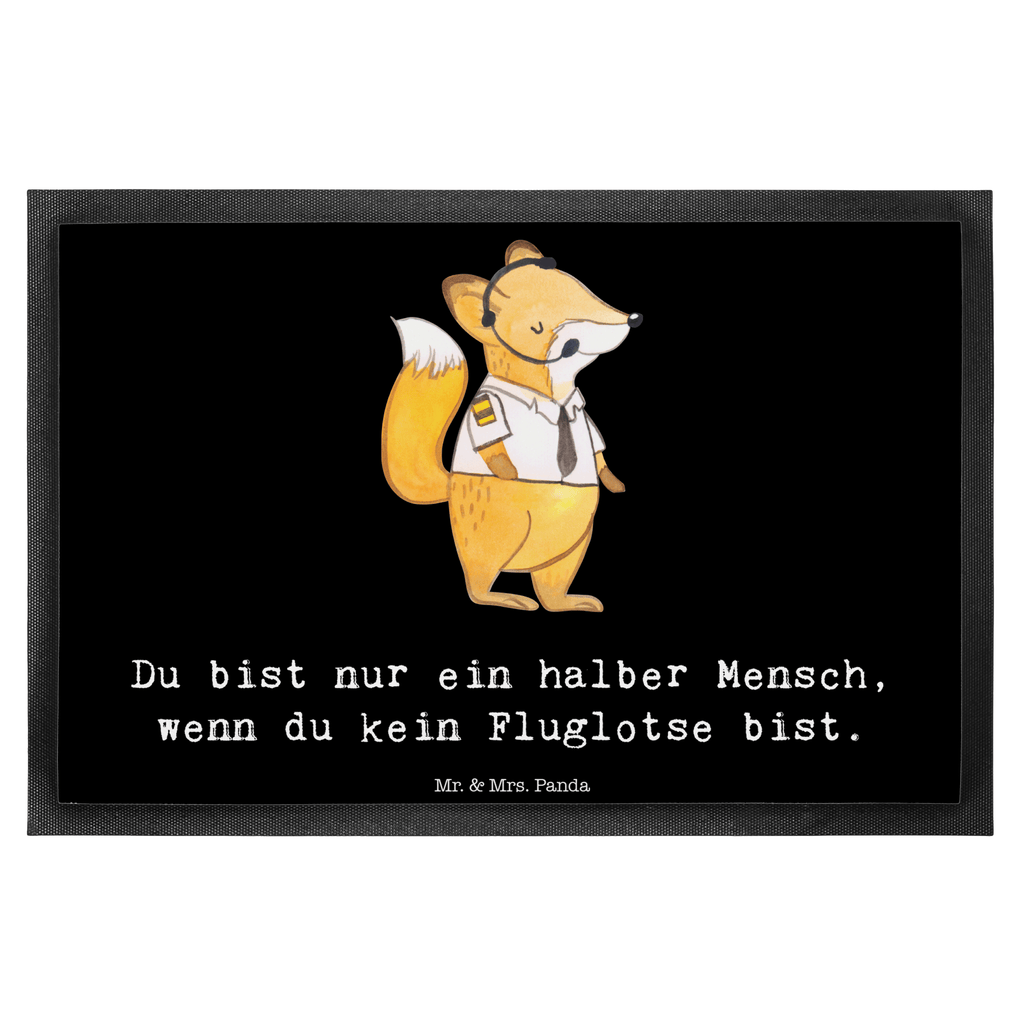 Fußmatte Fluglotse mit Herz Fluglotse, Flugverkehrsleiter, Luftfahrtpersonal, Ausbildung, Flugsicherung,  Türvorleger, Schmutzmatte, Fußabtreter, Matte, Schmutzfänger, Fußabstreifer, Schmutzfangmatte, Türmatte, Motivfußmatte,  Haustürmatte, Vorleger  Beruf, Ausbildung, Jubiläum, Abschied, Rente, Kollege, Kollegin, Geschenk, Schenken, Arbeitskollege, Mitarbeiter, Firma, Danke, Dankeschön