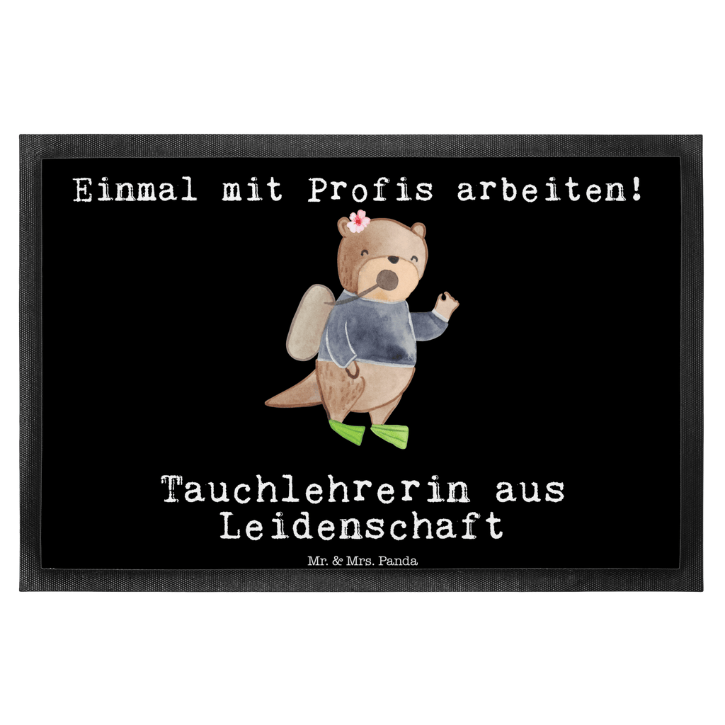 Fußmatte Tauchlehrerin aus Leidenschaft  Türvorleger, Schmutzmatte, Fußabtreter, Matte, Schmutzfänger, Fußabstreifer, Schmutzfangmatte, Türmatte, Motivfußmatte,  Haustürmatte, Vorleger  Beruf, Ausbildung, Jubiläum, Abschied, Rente, Kollege, Kollegin, Geschenk, Schenken, Arbeitskollege, Mitarbeiter, Firma, Danke, Dankeschön