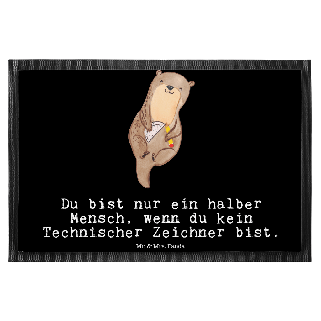Fußmatte Technischer Zeichner mit Herz  Türvorleger, Schmutzmatte, Fußabtreter, Matte, Schmutzfänger, Fußabstreifer, Schmutzfangmatte, Türmatte, Motivfußmatte,  Haustürmatte, Vorleger  Beruf, Ausbildung, Jubiläum, Abschied, Rente, Kollege, Kollegin, Geschenk, Schenken, Arbeitskollege, Mitarbeiter, Firma, Danke, Dankeschön
