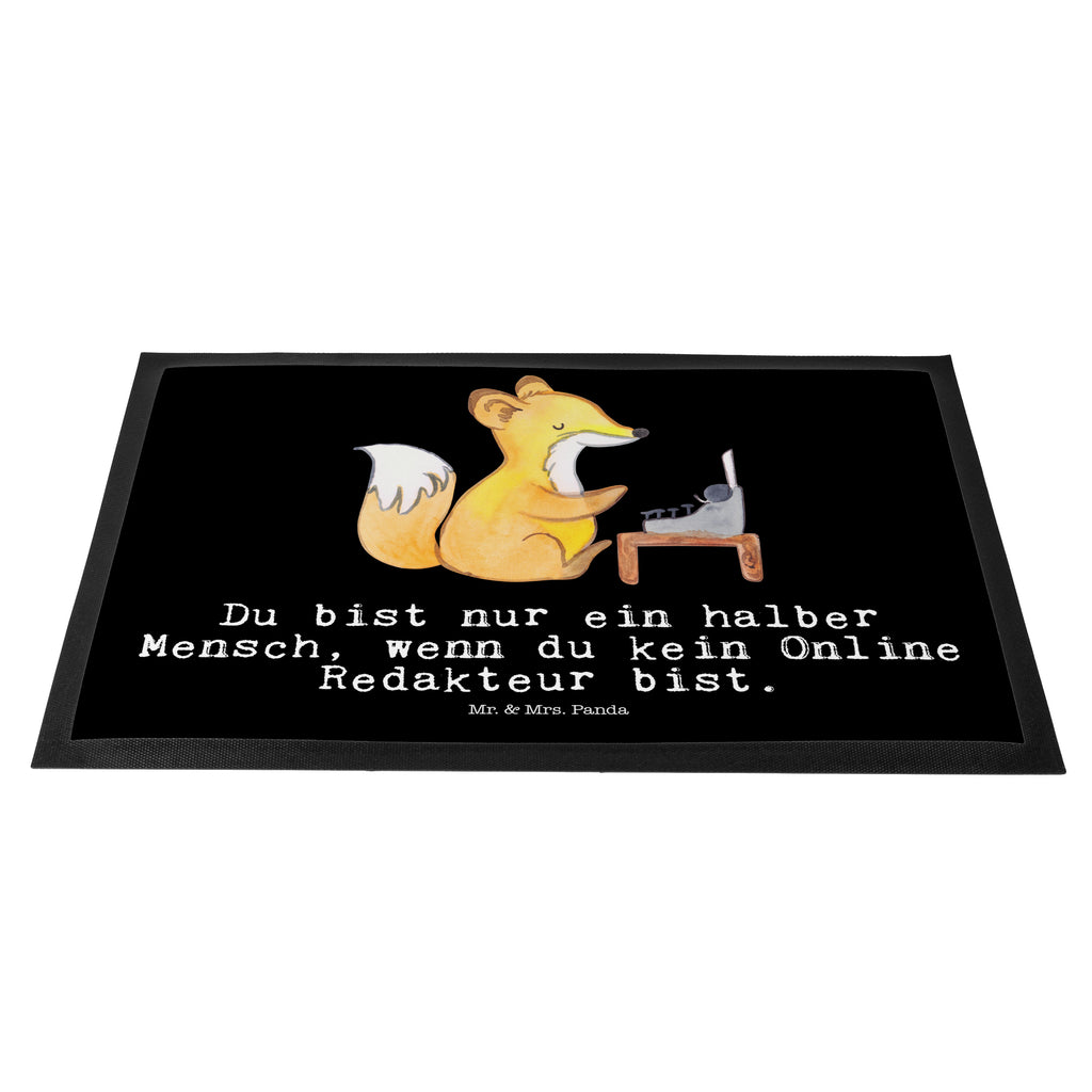 Fußmatte Online Redakteur mit Herz  Türvorleger, Schmutzmatte, Fußabtreter, Matte, Schmutzfänger, Fußabstreifer, Schmutzfangmatte, Türmatte, Motivfußmatte,  Haustürmatte, Vorleger  Beruf, Ausbildung, Jubiläum, Abschied, Rente, Kollege, Kollegin, Geschenk, Schenken, Arbeitskollege, Mitarbeiter, Firma, Danke, Dankeschön