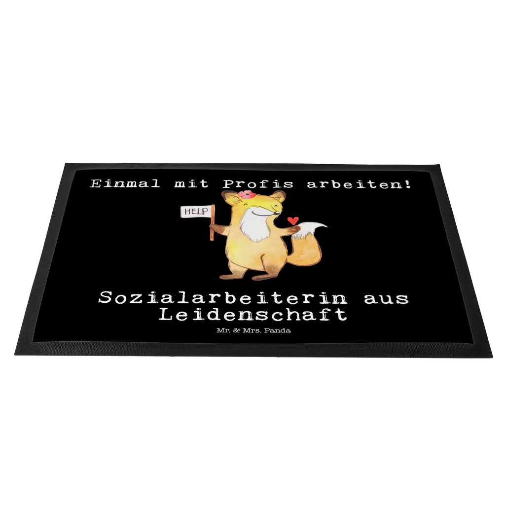 Fußmatte Sozialarbeiterin aus Leidenschaft  Türvorleger, Schmutzmatte, Fußabtreter, Matte, Schmutzfänger, Fußabstreifer, Schmutzfangmatte, Türmatte, Motivfußmatte,  Haustürmatte, Vorleger  Beruf, Ausbildung, Jubiläum, Abschied, Rente, Kollege, Kollegin, Geschenk, Schenken, Arbeitskollege, Mitarbeiter, Firma, Danke, Dankeschön