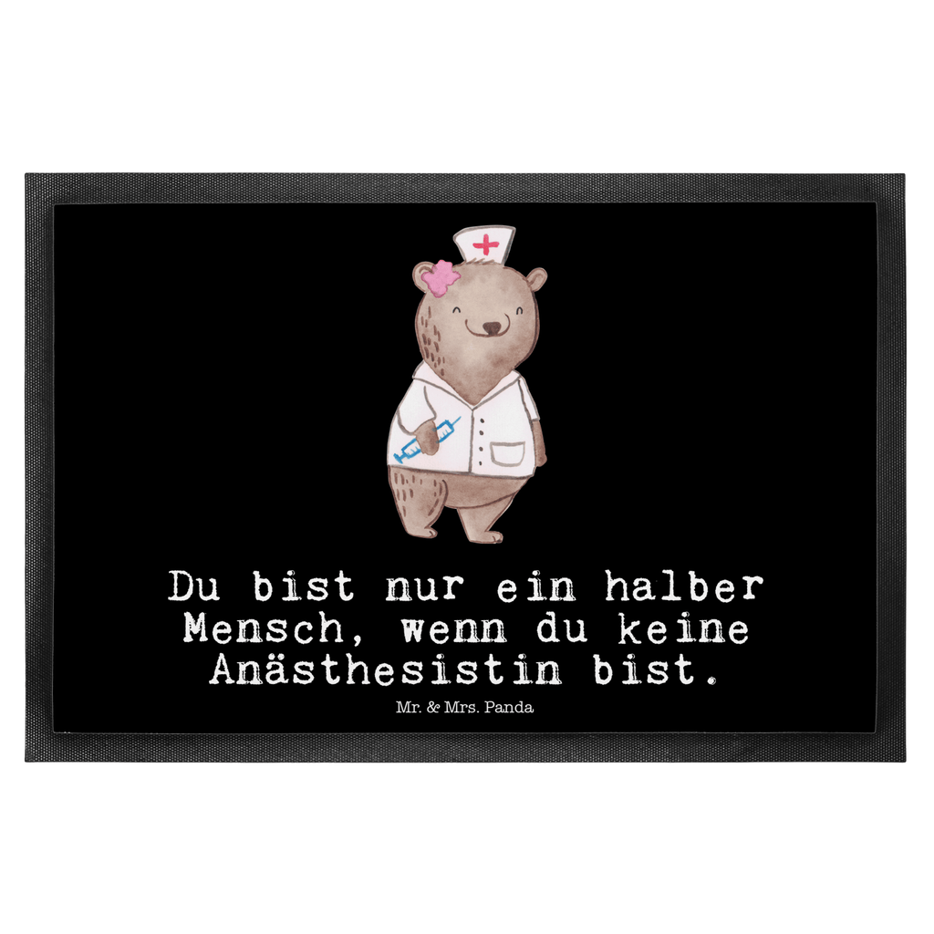 Fußmatte Anästhesistin mit Herz Anästhesistin, Narkoseärztin, Anästhesie, Krankenhaus, Studium,  Türvorleger, Schmutzmatte, Fußabtreter, Matte, Schmutzfänger, Fußabstreifer, Schmutzfangmatte, Türmatte, Motivfußmatte,  Haustürmatte, Vorleger  Beruf, Ausbildung, Jubiläum, Abschied, Rente, Kollege, Kollegin, Geschenk, Schenken, Arbeitskollege, Mitarbeiter, Firma, Danke, Dankeschön