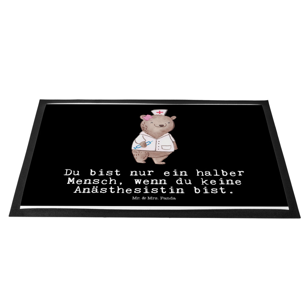 Fußmatte Anästhesistin mit Herz Anästhesistin, Narkoseärztin, Anästhesie, Krankenhaus, Studium,  Türvorleger, Schmutzmatte, Fußabtreter, Matte, Schmutzfänger, Fußabstreifer, Schmutzfangmatte, Türmatte, Motivfußmatte,  Haustürmatte, Vorleger  Beruf, Ausbildung, Jubiläum, Abschied, Rente, Kollege, Kollegin, Geschenk, Schenken, Arbeitskollege, Mitarbeiter, Firma, Danke, Dankeschön