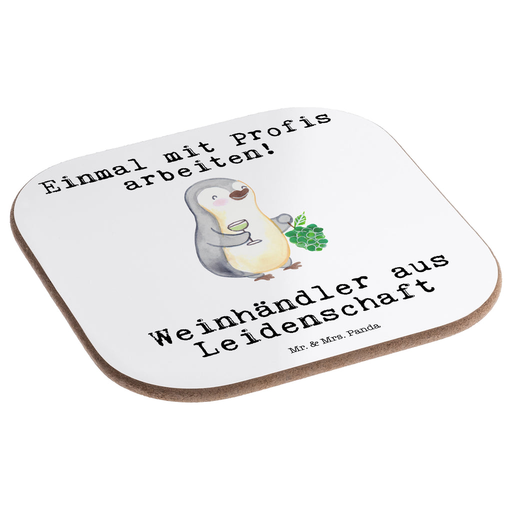Quadratische Untersetzer Weinhändler aus Leidenschaft Bierdeckel, Glasuntersetzer, Untersetzer Gläser, Getränkeuntersetzer, Beruf, Ausbildung, Jubiläum, Abschied, Rente, Kollege, Kollegin, Geschenk, Schenken, Arbeitskollege, Mitarbeiter, Firma, Danke, Dankeschön