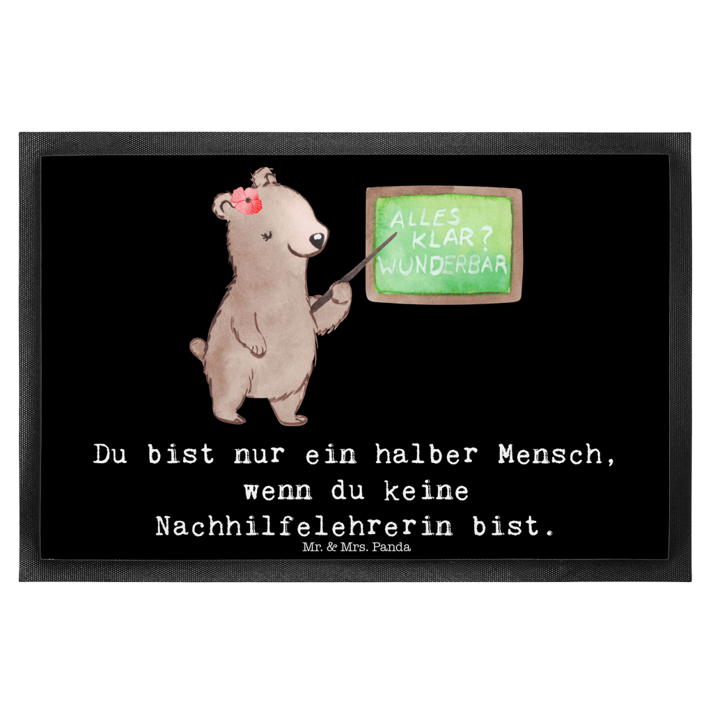 Fußmatte Nachhilfelehrerin mit Herz Nachhilfelehrerin, Nachhilfeschule, Nachhilfeunterricht,  Türvorleger, Schmutzmatte, Fußabtreter, Matte, Schmutzfänger, Fußabstreifer, Schmutzfangmatte, Türmatte, Motivfußmatte,  Haustürmatte, Vorleger  Beruf, Ausbildung, Jubiläum, Abschied, Rente, Kollege, Kollegin, Geschenk, Schenken, Arbeitskollege, Mitarbeiter, Firma, Danke, Dankeschön