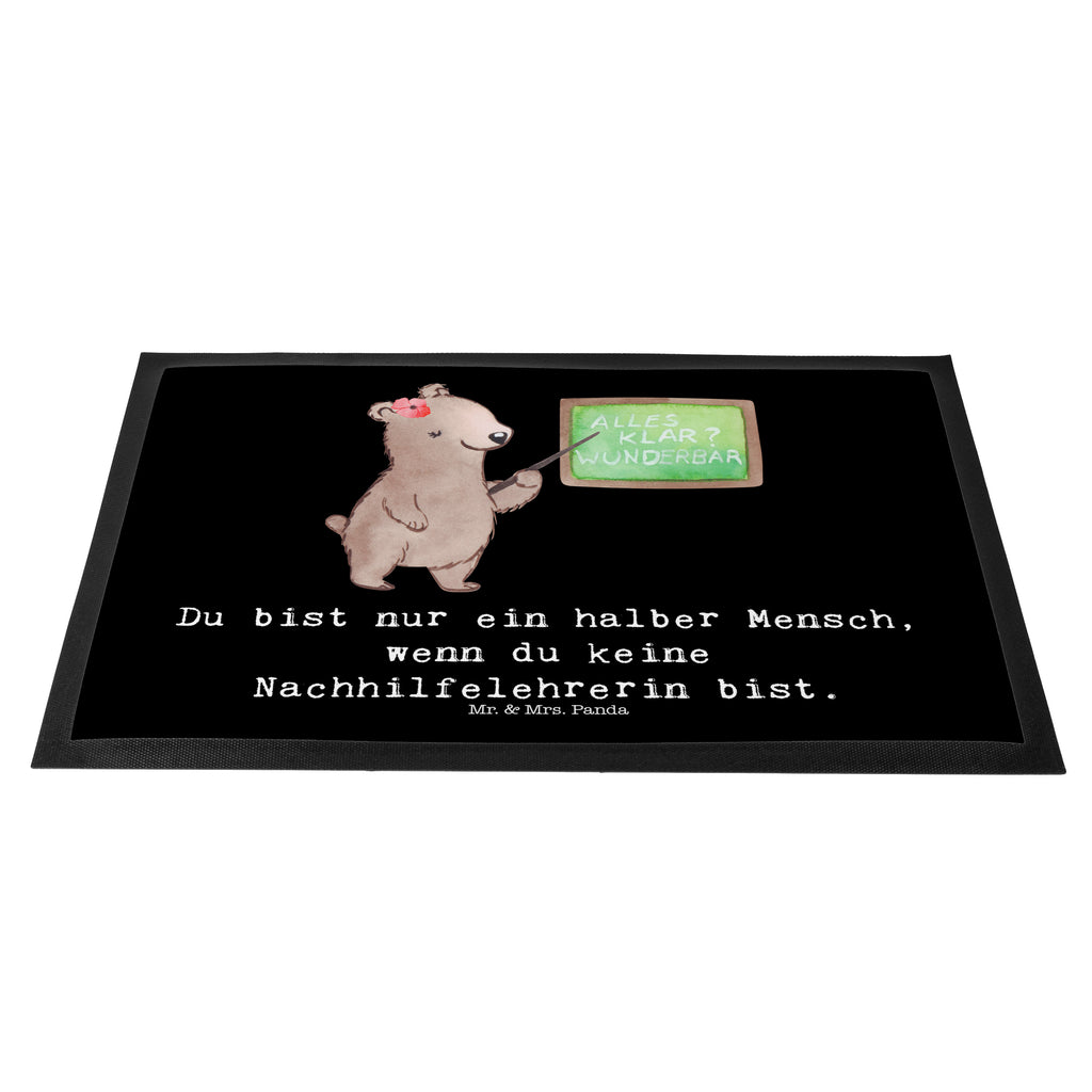 Fußmatte Nachhilfelehrerin mit Herz Nachhilfelehrerin, Nachhilfeschule, Nachhilfeunterricht,  Türvorleger, Schmutzmatte, Fußabtreter, Matte, Schmutzfänger, Fußabstreifer, Schmutzfangmatte, Türmatte, Motivfußmatte,  Haustürmatte, Vorleger  Beruf, Ausbildung, Jubiläum, Abschied, Rente, Kollege, Kollegin, Geschenk, Schenken, Arbeitskollege, Mitarbeiter, Firma, Danke, Dankeschön