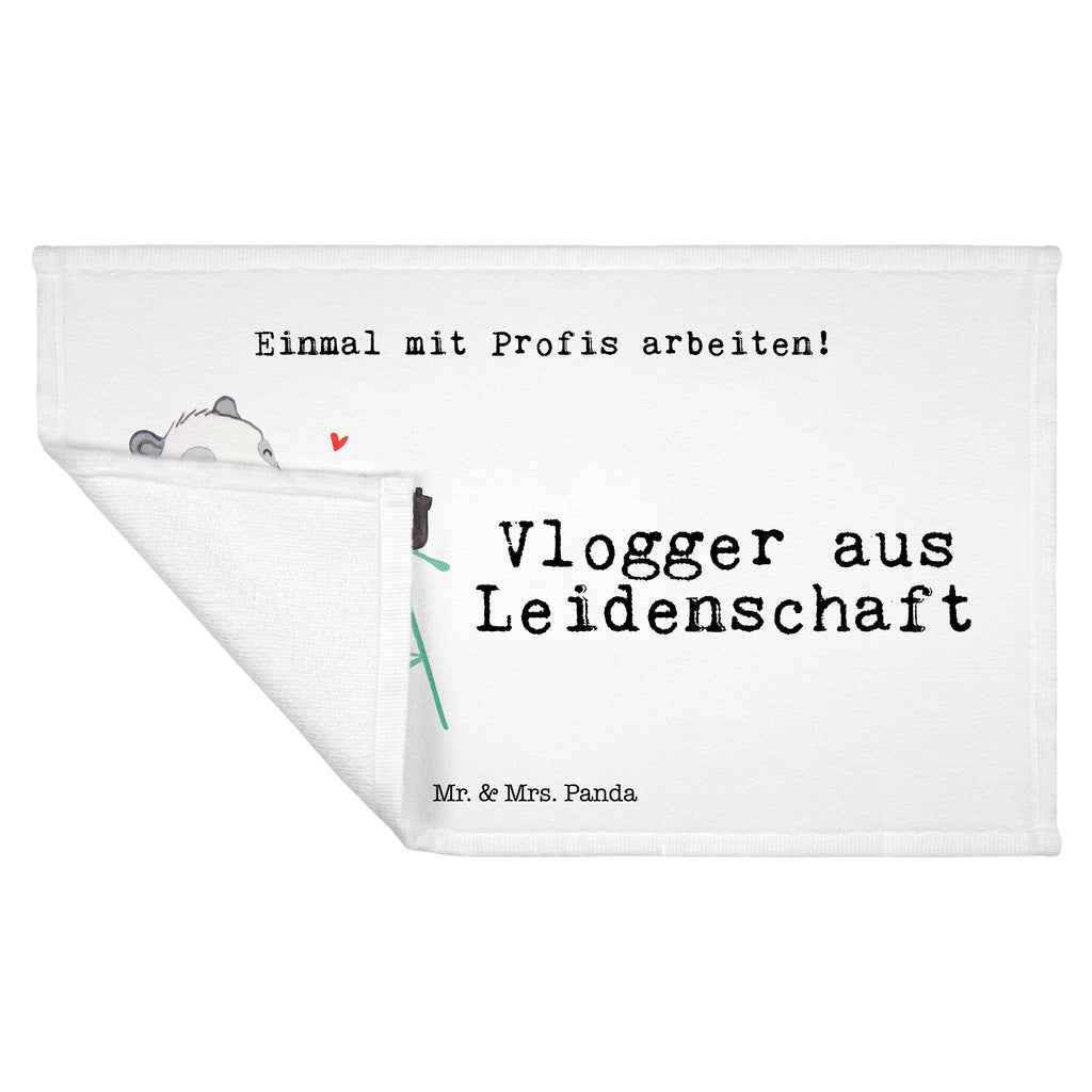 Gäste Handtuch Vlogger aus Leidenschaft Gästetuch, Reisehandtuch, Sport Handtuch, Frottier, Kinder Handtuch, Beruf, Ausbildung, Jubiläum, Abschied, Rente, Kollege, Kollegin, Geschenk, Schenken, Arbeitskollege, Mitarbeiter, Firma, Danke, Dankeschön