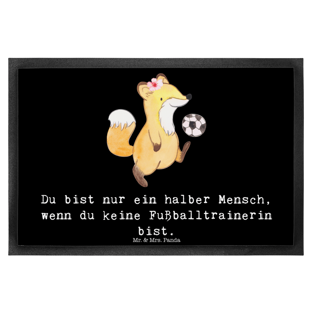 Fußmatte Fußballtrainerin mit Herz Türvorleger, Schmutzmatte, Fußabtreter, Matte, Schmutzfänger, Fußabstreifer, Schmutzfangmatte, Türmatte, Motivfußmatte, Haustürmatte, Vorleger, Beruf, Ausbildung, Jubiläum, Abschied, Rente, Kollege, Kollegin, Geschenk, Schenken, Arbeitskollege, Mitarbeiter, Firma, Danke, Dankeschön, Fußballtrainerin, Fußballspiel, Glücksbringer, Verein Fußball