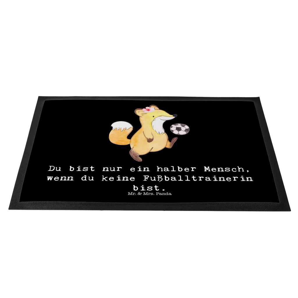 Fußmatte Fußballtrainerin mit Herz Türvorleger, Schmutzmatte, Fußabtreter, Matte, Schmutzfänger, Fußabstreifer, Schmutzfangmatte, Türmatte, Motivfußmatte, Haustürmatte, Vorleger, Beruf, Ausbildung, Jubiläum, Abschied, Rente, Kollege, Kollegin, Geschenk, Schenken, Arbeitskollege, Mitarbeiter, Firma, Danke, Dankeschön, Fußballtrainerin, Fußballspiel, Glücksbringer, Verein Fußball
