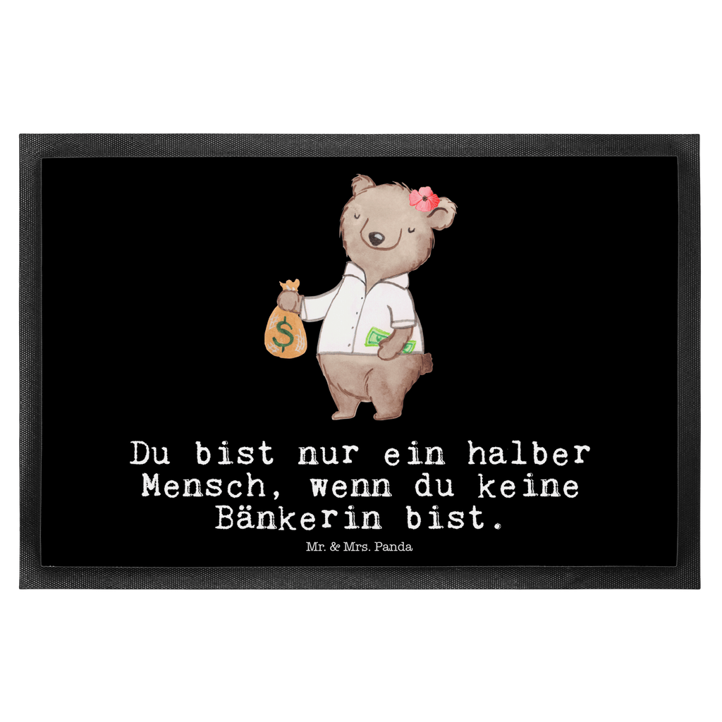 Fußmatte Bänkerin mit Herz Bänkerin, Bankfachfrau, Bankangestellte, Bankberaterin Türvorleger, Schmutzmatte, Fußabtreter, Matte, Schmutzfänger, Fußabstreifer, Schmutzfangmatte, Türmatte, Motivfußmatte,  Haustürmatte, Vorleger  Beruf, Ausbildung, Jubiläum, Abschied, Rente, Kollege, Kollegin, Geschenk, Schenken, Arbeitskollege, Mitarbeiter, Firma, Danke, Dankeschön