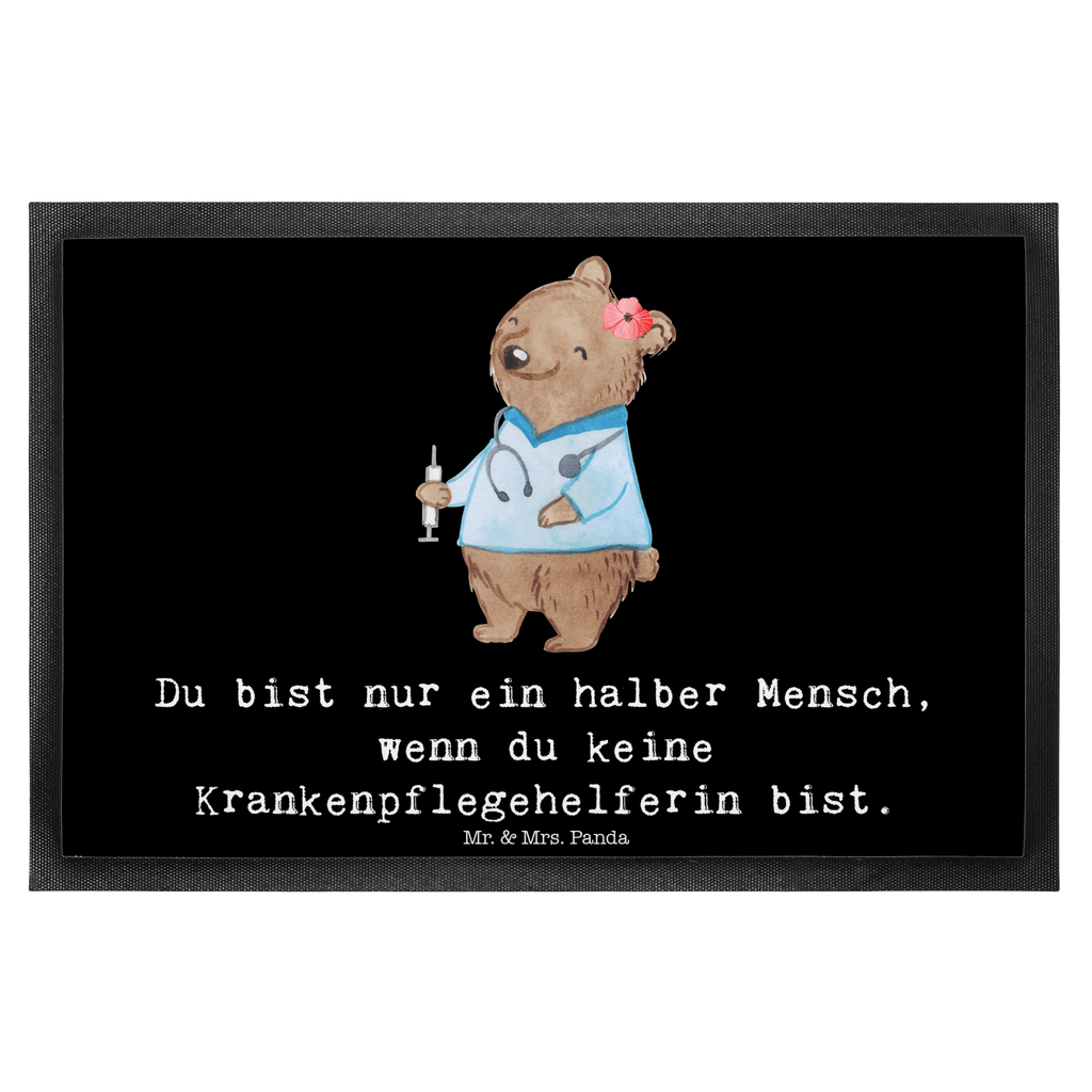 Fußmatte Krankenpflegehelferin mit Herz Krankenpflegehelferin, Pflegehelferin, Ausbildung, Pflegekraft,  Türvorleger, Schmutzmatte, Fußabtreter, Matte, Schmutzfänger, Fußabstreifer, Schmutzfangmatte, Türmatte, Motivfußmatte,  Haustürmatte, Vorleger  Beruf, Ausbildung, Jubiläum, Abschied, Rente, Kollege, Kollegin, Geschenk, Schenken, Arbeitskollege, Mitarbeiter, Firma, Danke, Dankeschön