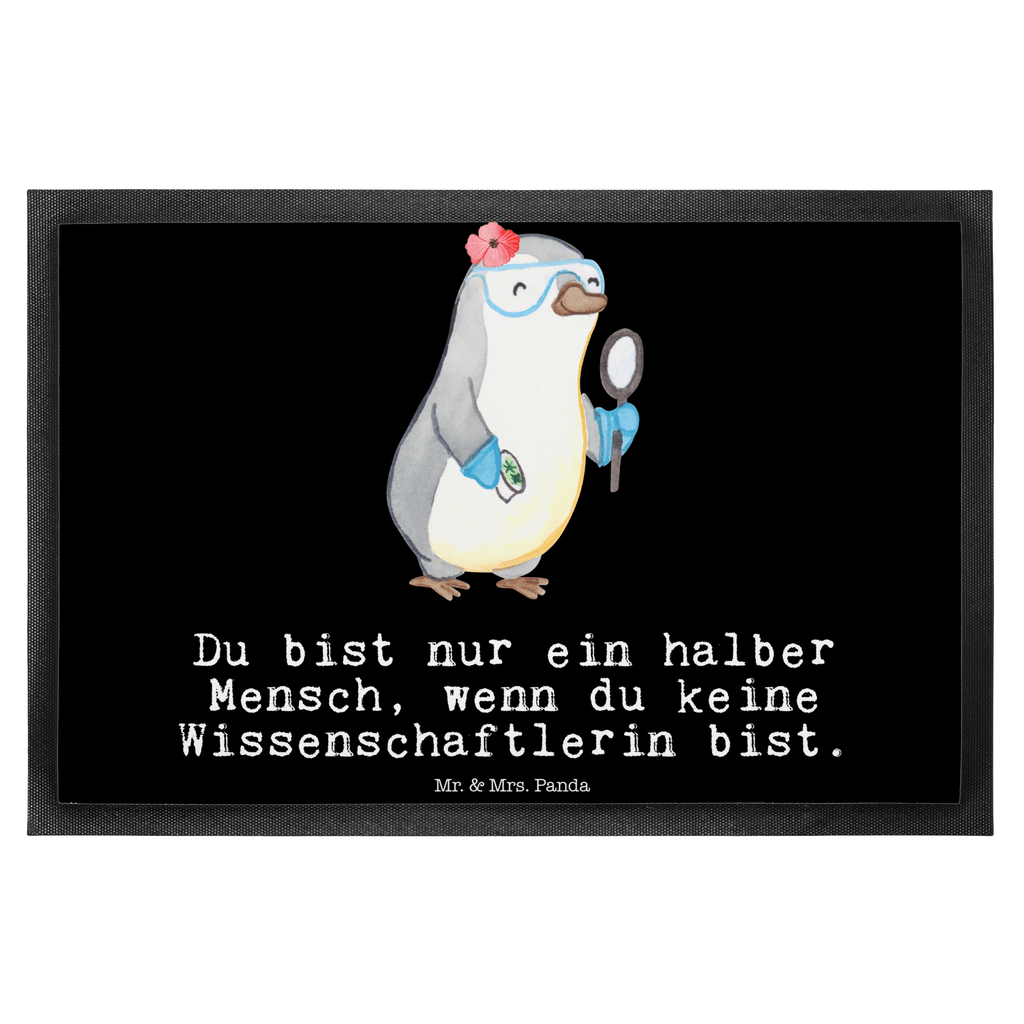 Fußmatte Wissenschaftlerin mit Herz Wissenschaftlerin, Forscherin, Akademikerin, Universität, Forschungseinrichtung,  Türvorleger, Schmutzmatte, Fußabtreter, Matte, Schmutzfänger, Fußabstreifer, Schmutzfangmatte, Türmatte, Motivfußmatte,  Haustürmatte, Vorleger  Beruf, Ausbildung, Jubiläum, Abschied, Rente, Kollege, Kollegin, Geschenk, Schenken, Arbeitskollege, Mitarbeiter, Firma, Danke, Dankeschön