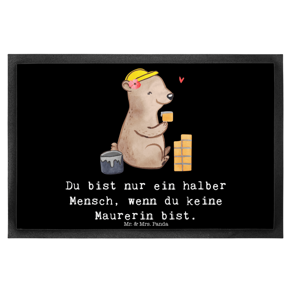 Fußmatte Maurerin mit Herz Maurerin, Maurermeisterin, Gesellenprüfung, Handwerkerin, Maurerbetrieb,  Türvorleger, Schmutzmatte, Fußabtreter, Matte, Schmutzfänger, Fußabstreifer, Schmutzfangmatte, Türmatte, Motivfußmatte,  Haustürmatte, Vorleger  Beruf, Ausbildung, Jubiläum, Abschied, Rente, Kollege, Kollegin, Geschenk, Schenken, Arbeitskollege, Mitarbeiter, Firma, Danke, Dankeschön